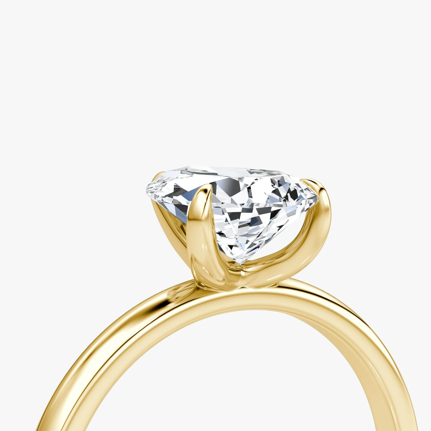 The Classic | Pear | 18k | 18k Yellow Gold | Band width: Large | Band: Plain | Diamond orientation: vertical | Carat weight: See full inventory