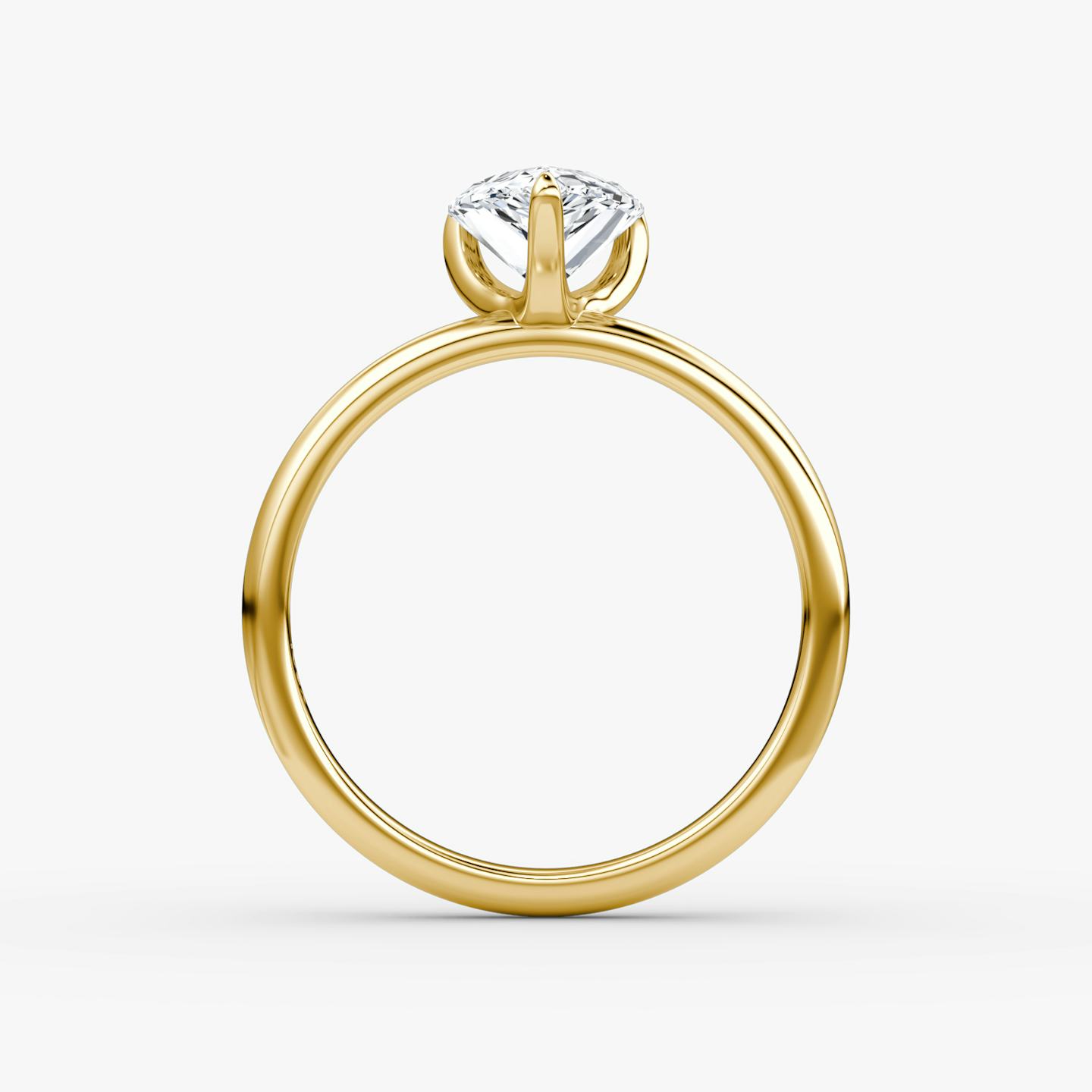 The Classic | Pear | 18k | 18k Yellow Gold | Band width: Large | Band: Plain | Diamond orientation: vertical | Carat weight: See full inventory