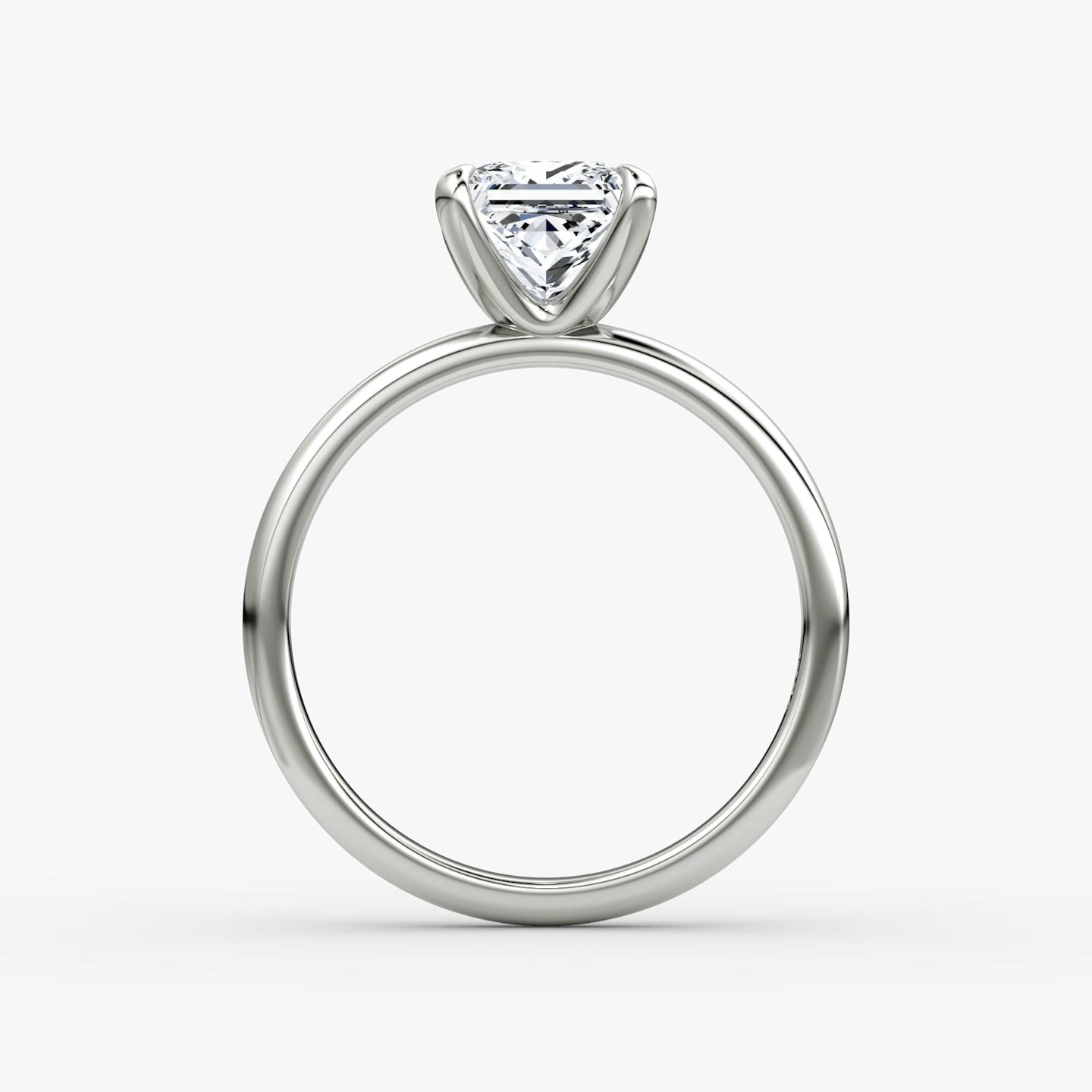 The Classic | Princess | Platinum | Band width: Large | Band: Plain | Diamond orientation: vertical | Carat weight: See full inventory