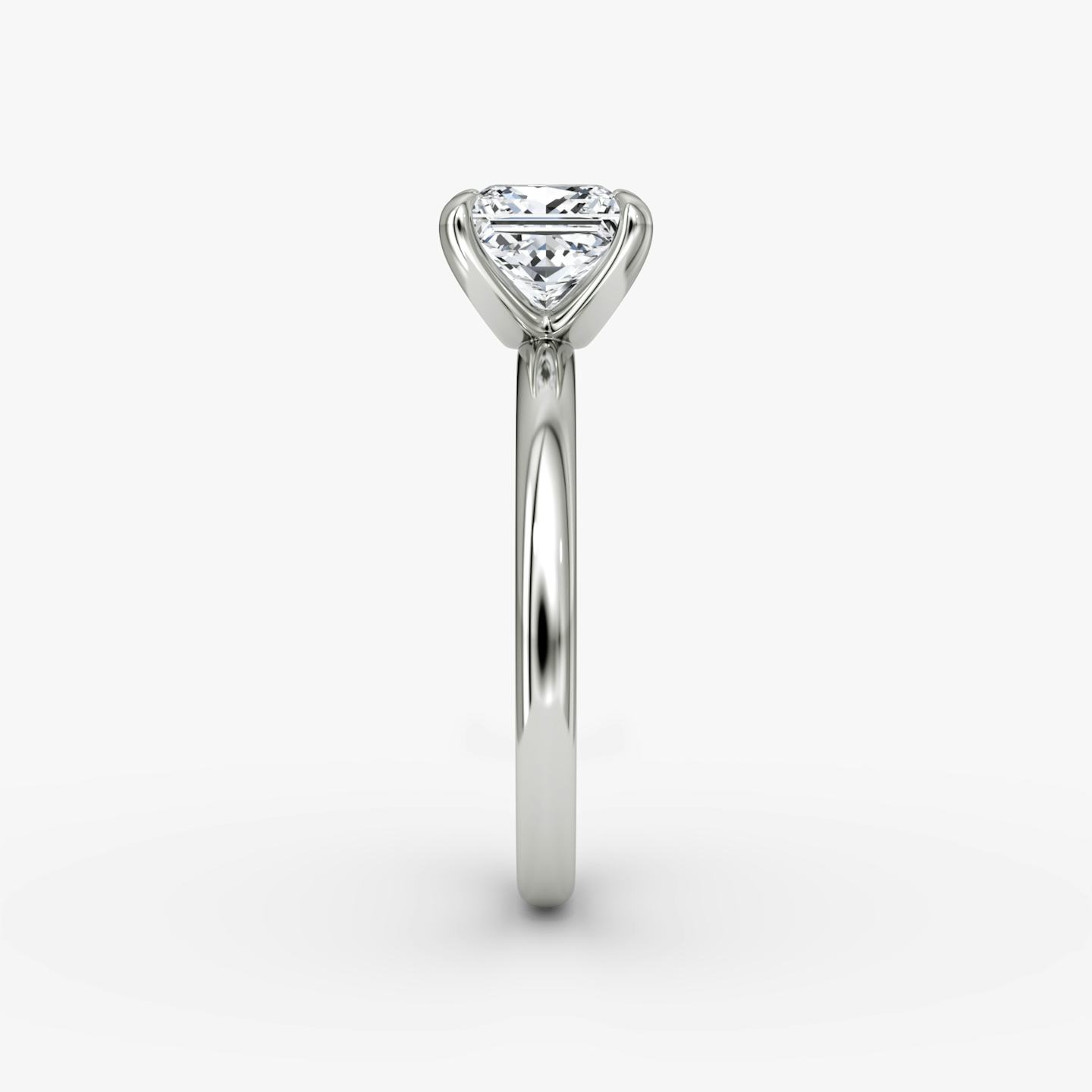 The Classic | Princess | Platinum | Band width: Large | Band: Plain | Diamond orientation: vertical | Carat weight: See full inventory