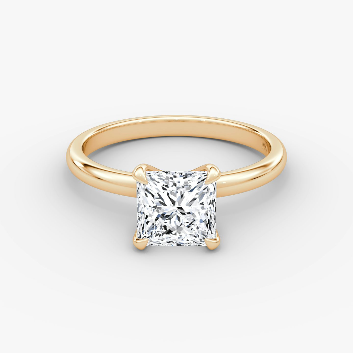 The Classic | Princess | 14k | 14k Rose Gold | Band width: Large | Band: Plain | Diamond orientation: vertical | Carat weight: See full inventory