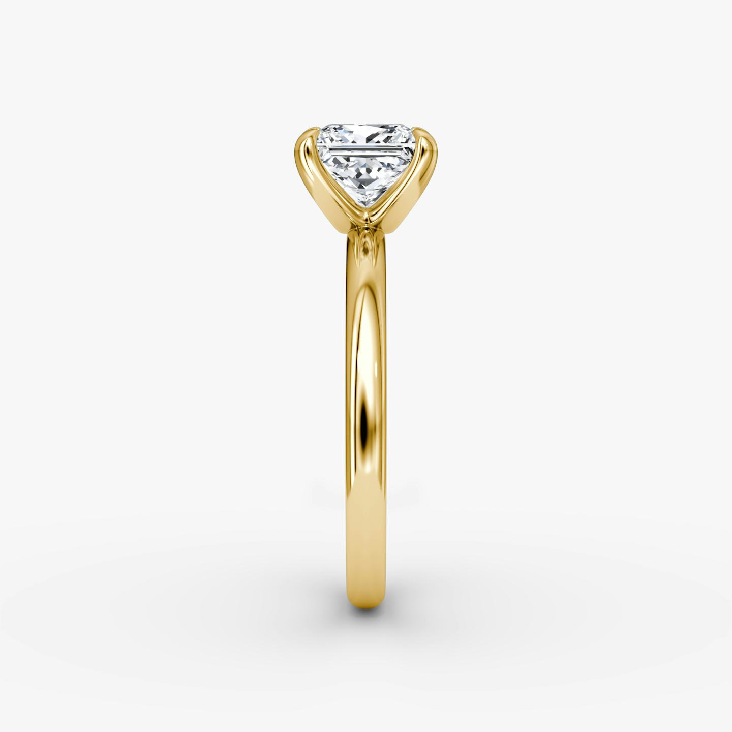 The Classic | Princess | 18k | 18k Yellow Gold | Band width: Large | Band: Plain | Diamond orientation: vertical | Carat weight: See full inventory