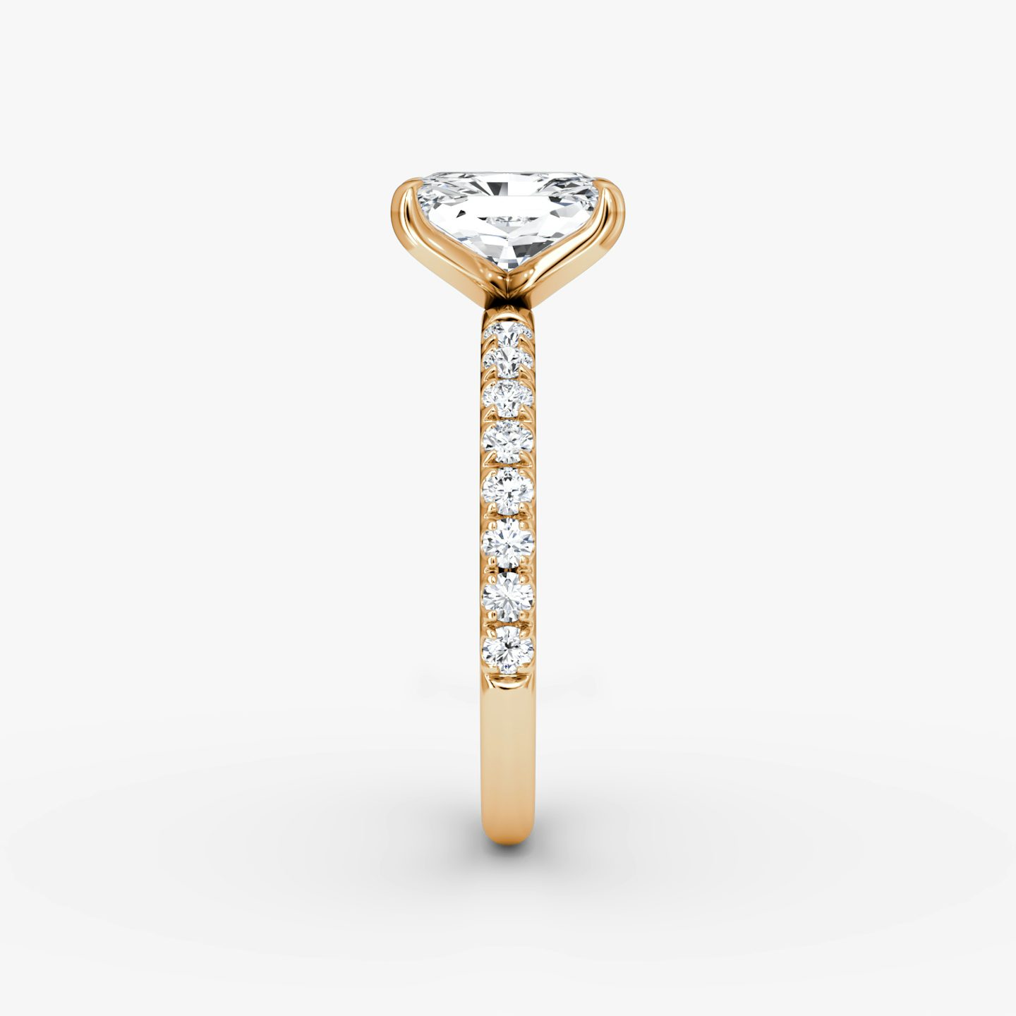 The Classic | Radiant | 14k | 14k Rose Gold | Band width: Large | Band: Pavé | Diamond orientation: vertical | Carat weight: See full inventory