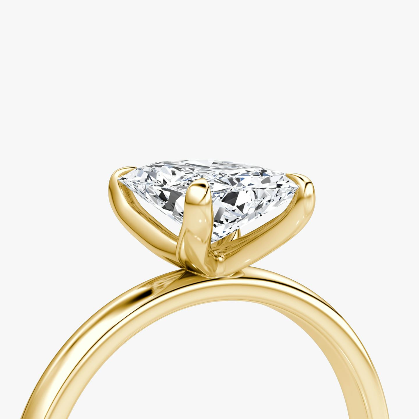 The Classic | Radiant | 18k | 18k Yellow Gold | Band width: Large | Band: Plain | Diamond orientation: vertical | Carat weight: See full inventory