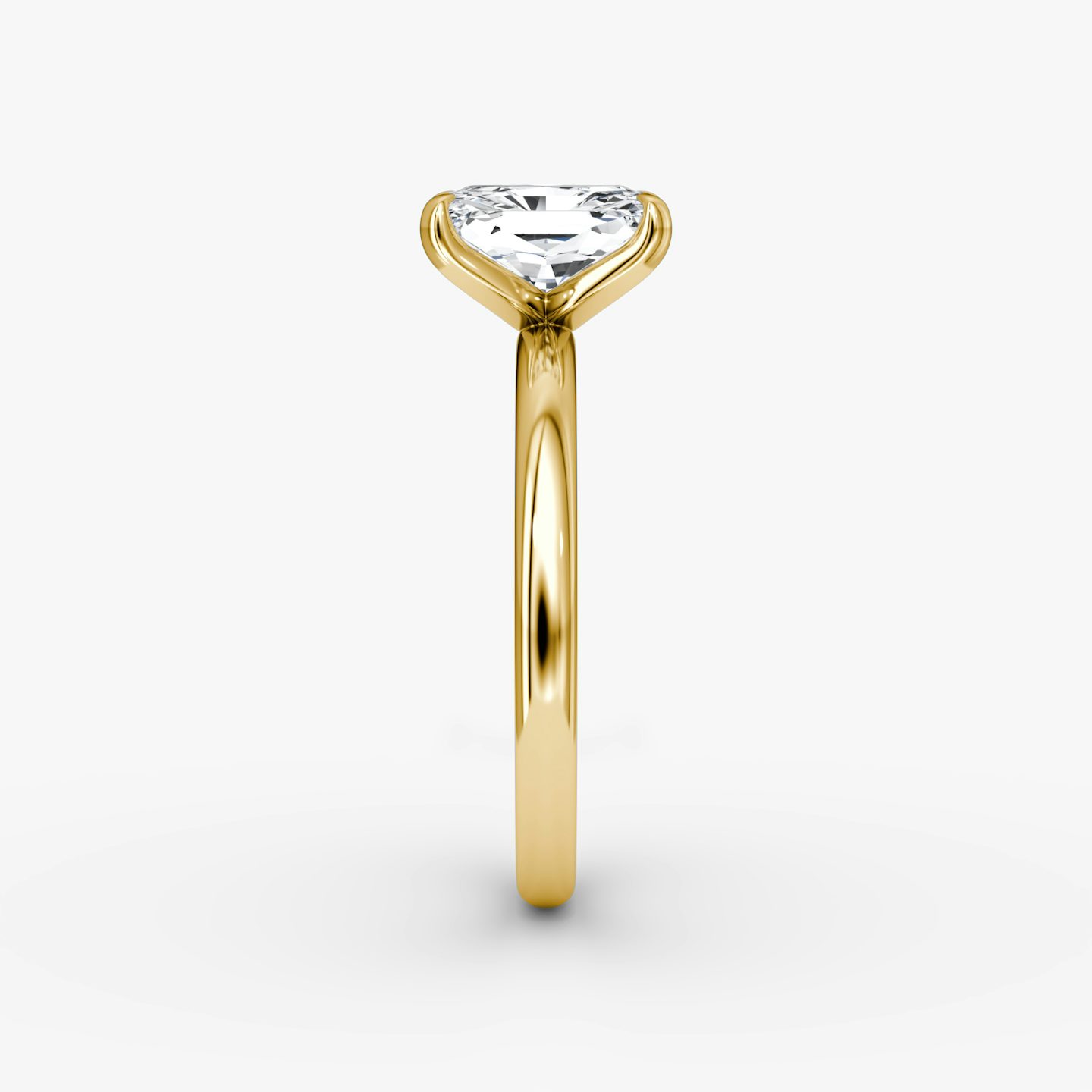 The Classic | Radiant | 18k | 18k Yellow Gold | Band width: Large | Band: Plain | Diamond orientation: vertical | Carat weight: See full inventory