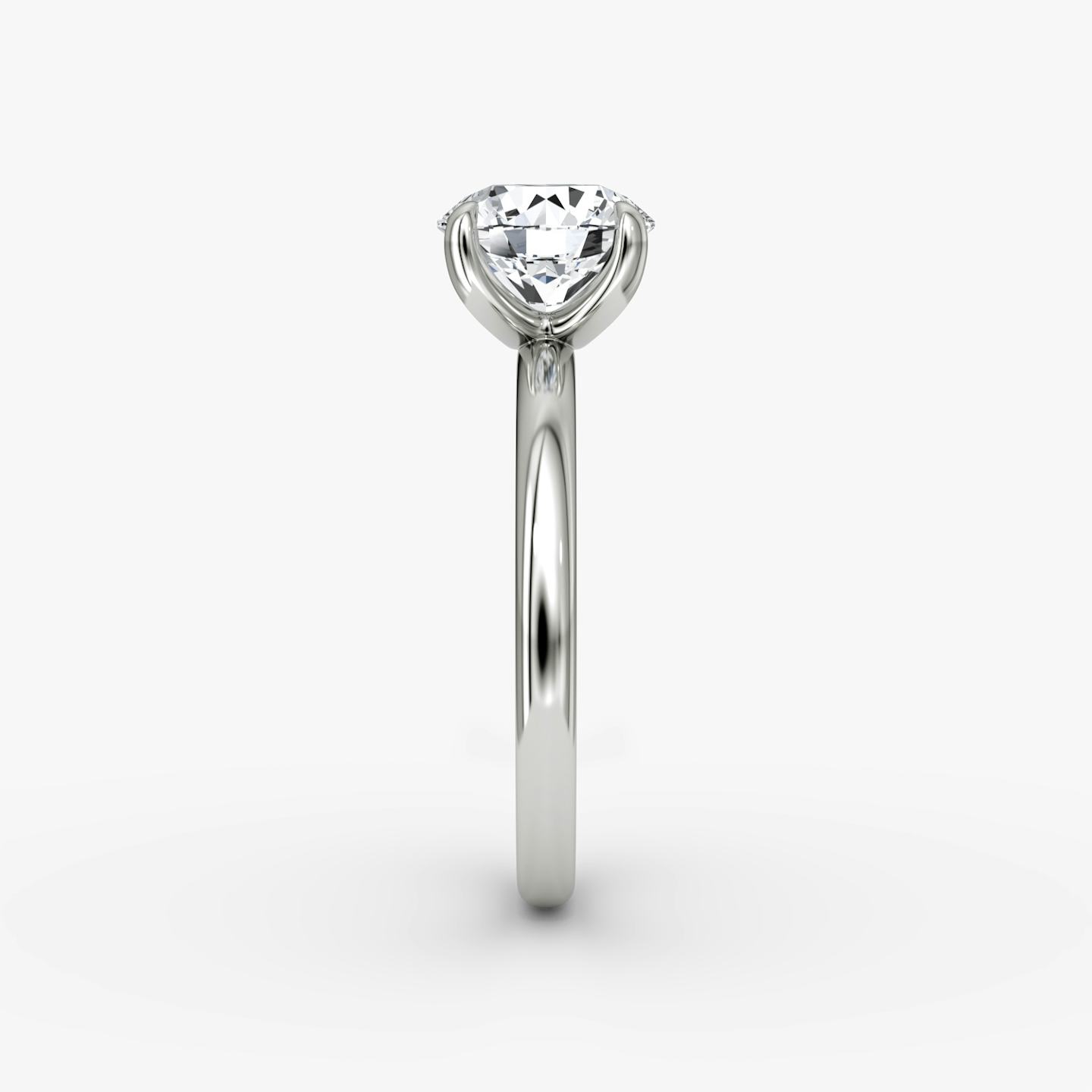 The Classic | Round Brilliant | Platinum | Band width: Large | Band: Plain | Carat weight: See full inventory | Diamond orientation: vertical