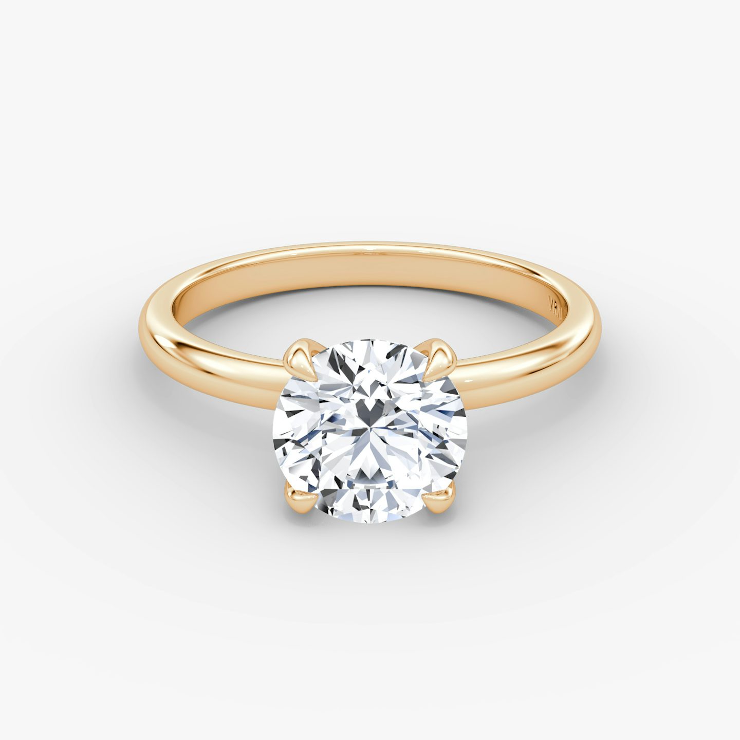 The Classic | Round Brilliant | 14k | 14k Rose Gold | Band width: Large | Band: Plain | Carat weight: See full inventory | Diamond orientation: vertical