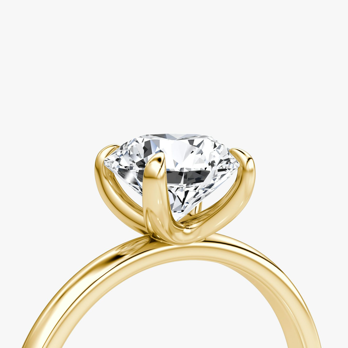The Classic | Round Brilliant | 18k | 18k Yellow Gold | Band width: Large | Band: Plain | Carat weight: 1½ | Diamond orientation: vertical