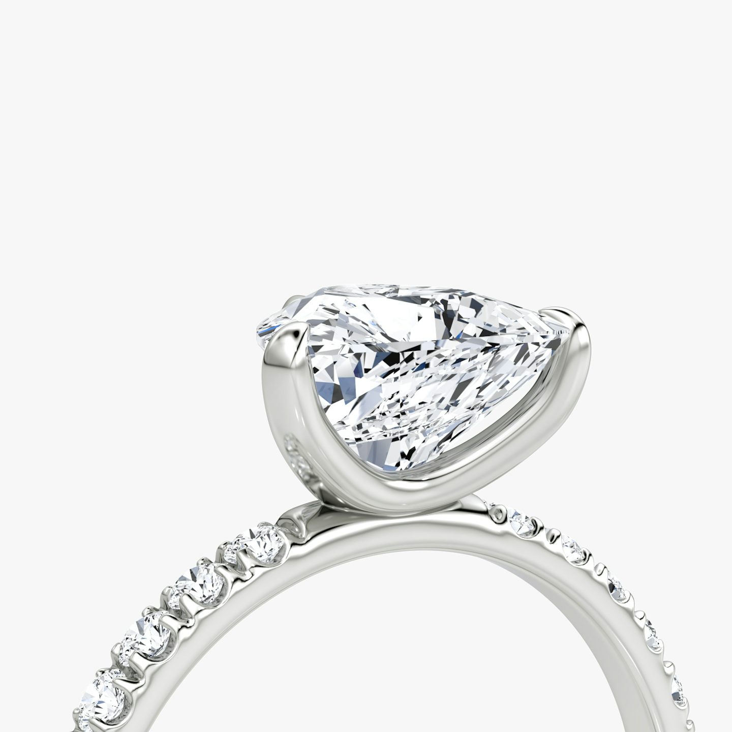 The Classic | Trillion | Platinum | Band width: Large | Band: Pavé | Diamond orientation: vertical | Carat weight: See full inventory