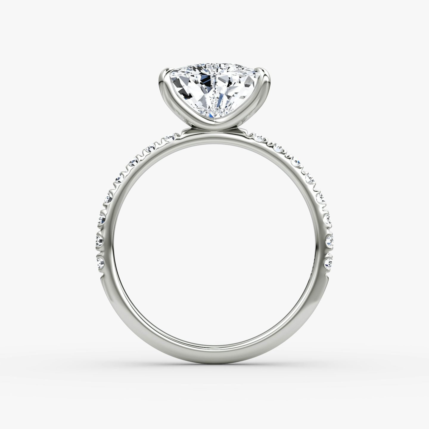 The Classic | Trillion | 18k | 18k White Gold | Band width: Large | Band: Pavé | Diamond orientation: vertical | Carat weight: See full inventory