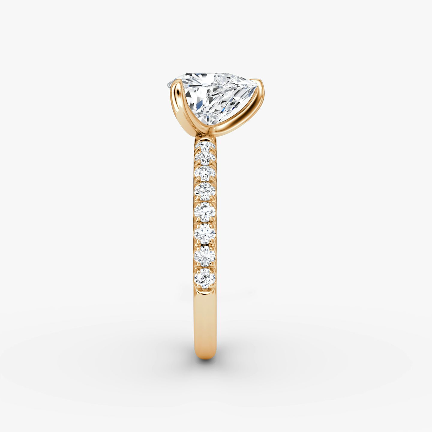 The Classic | Trillion | 14k | 14k Rose Gold | Band width: Large | Band: Pavé | Diamond orientation: vertical | Carat weight: See full inventory
