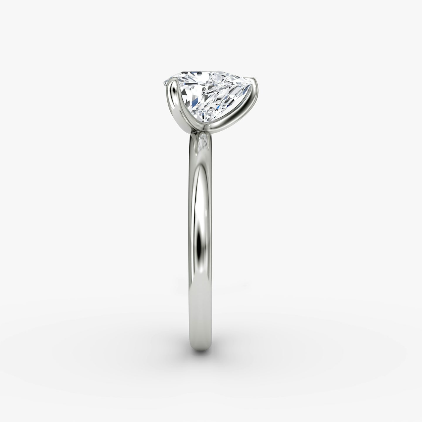 The Classic | Trillion | 18k | 18k White Gold | Band width: Large | Band: Plain | Diamond orientation: vertical | Carat weight: See full inventory