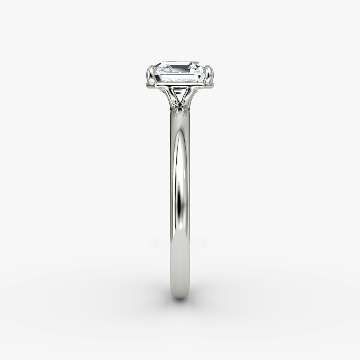 The Signature | Asscher | Platinum | Band: Plain | Band width: Large | Setting style: Plain | Diamond orientation: vertical | Carat weight: See full inventory