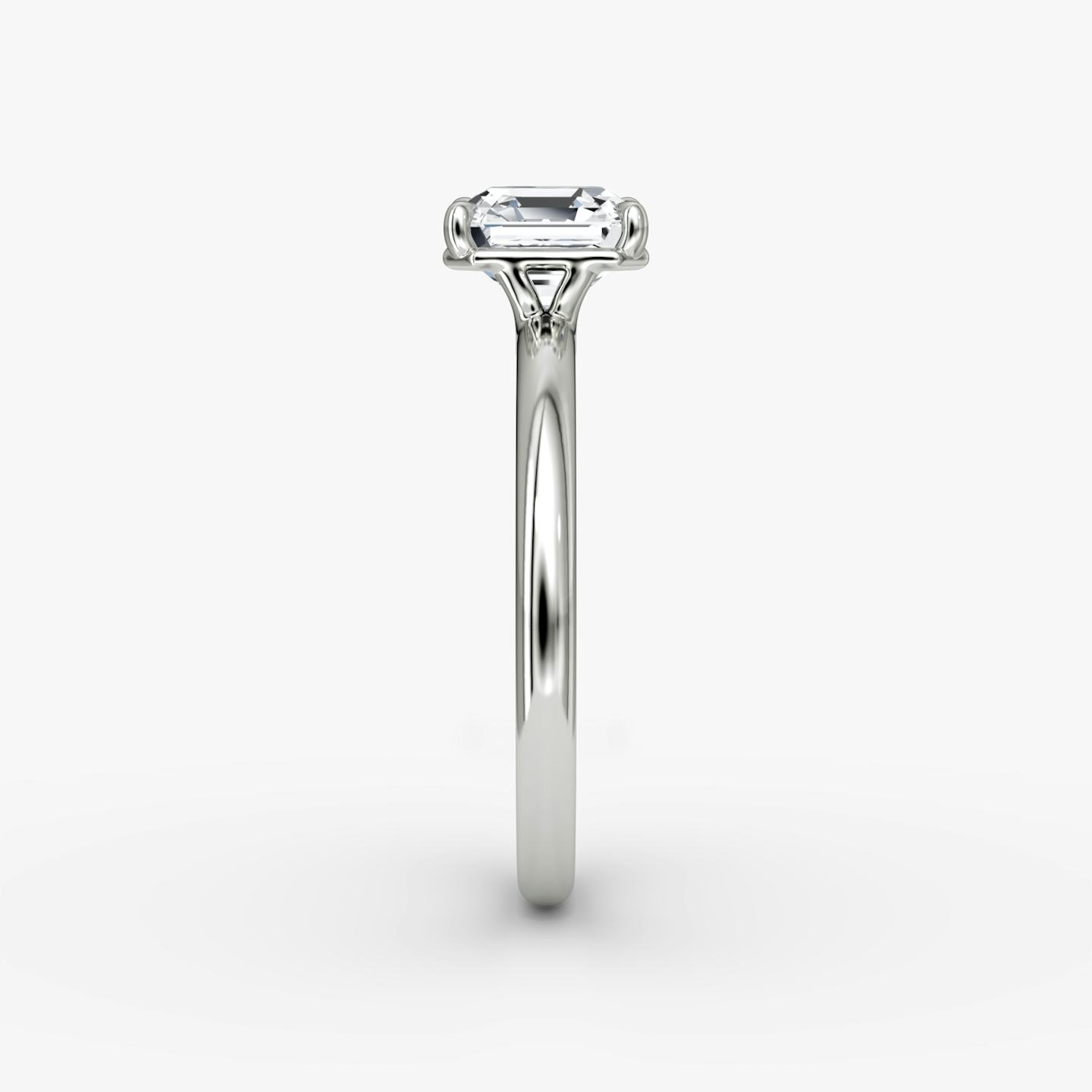 The Signature | Asscher | Platinum | Band width: Large | Band: Plain | Setting style: Plain | Diamond orientation: vertical | Carat weight: See full inventory