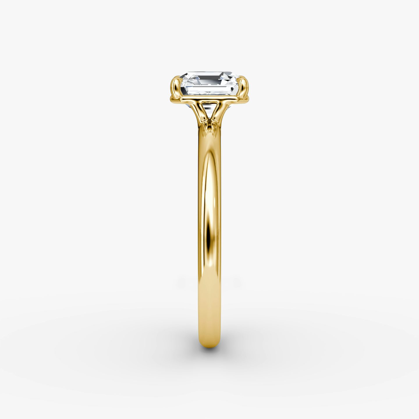 The Signature | Asscher | 18k | 18k Yellow Gold | Band: Plain | Band width: Large | Setting style: Plain | Diamond orientation: Horizontal | Carat weight: See full inventory