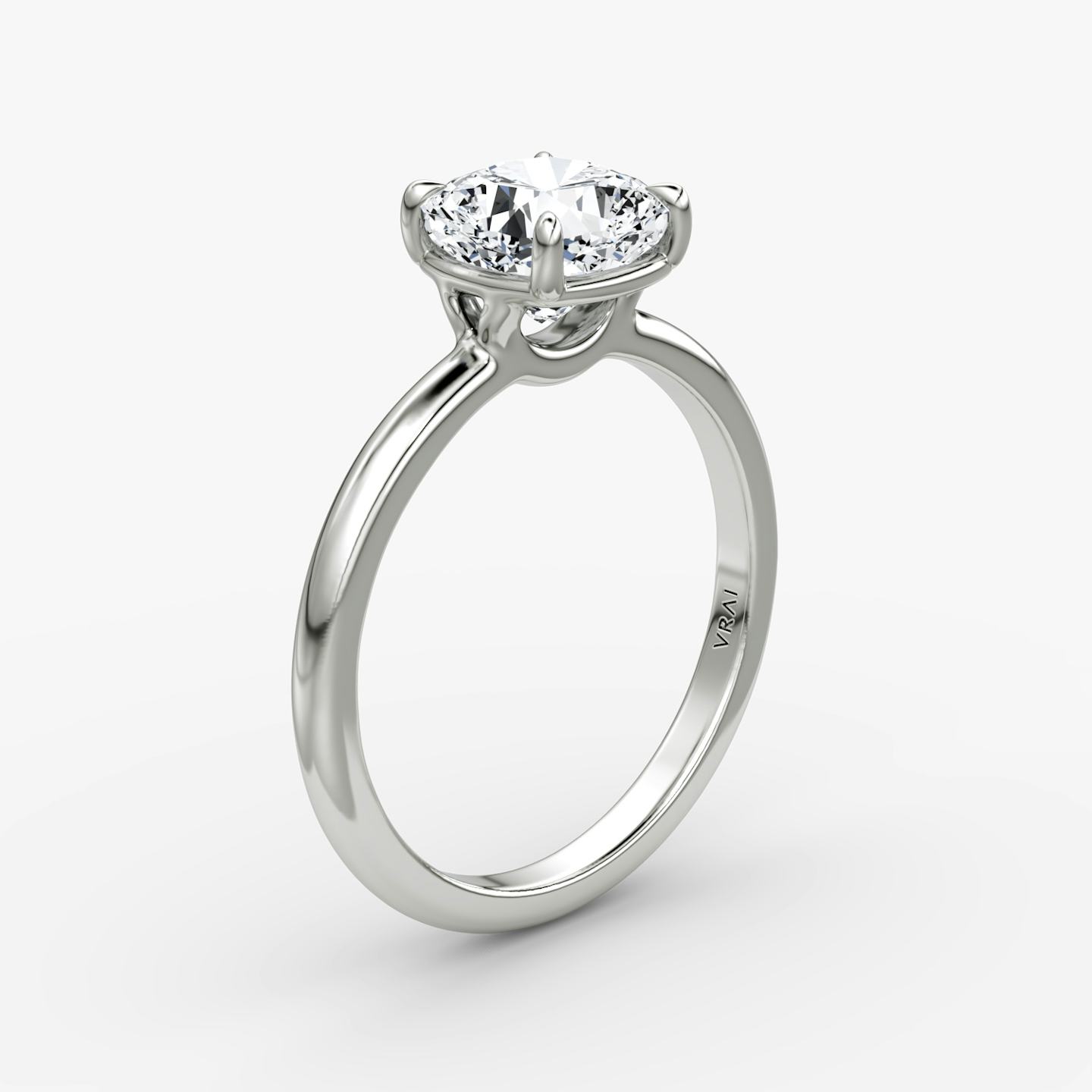 The Signature | Pavé Cushion | 18k | 18k White Gold | Band width: Large | Band: Plain | Setting style: Plain | Diamond orientation: vertical | Carat weight: See full inventory