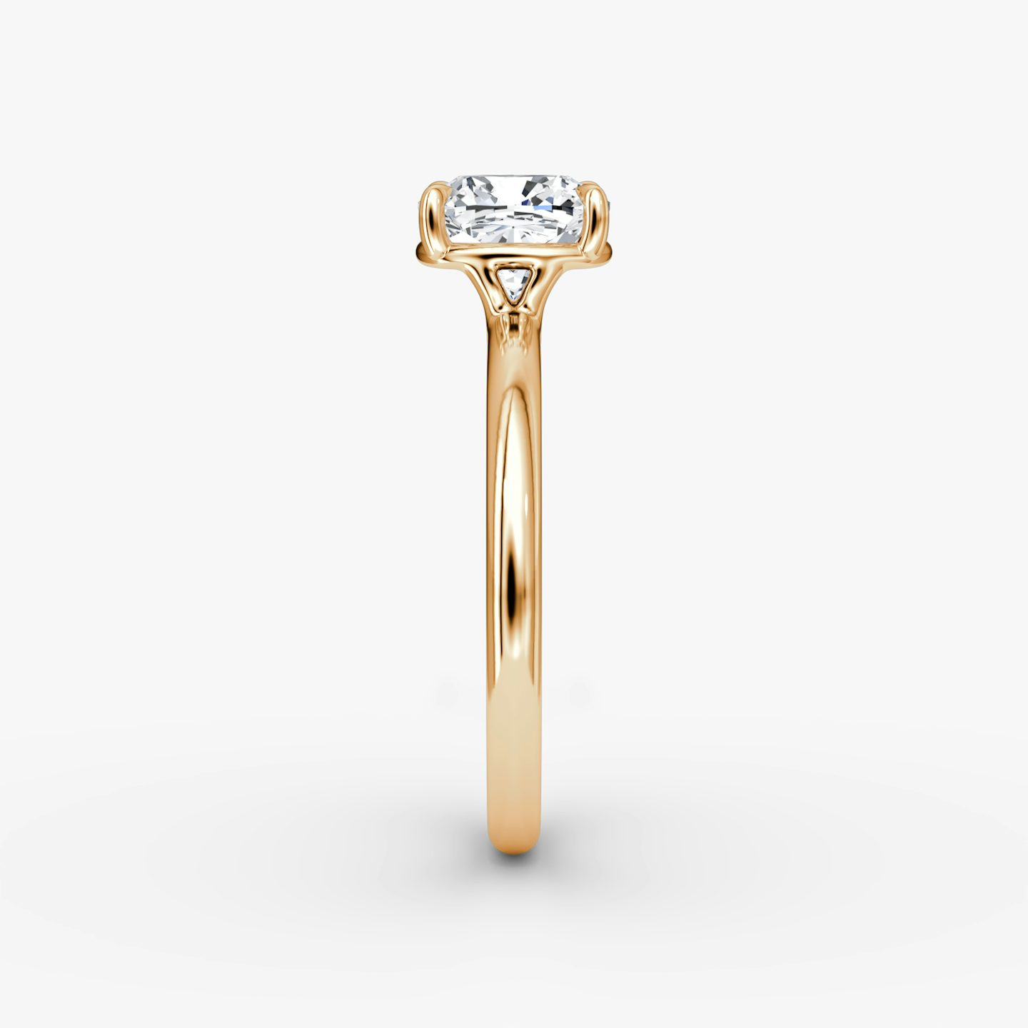 The Signature | Pavé Cushion | 14k | 14k Rose Gold | Band width: Large | Band: Plain | Setting style: Plain | Diamond orientation: vertical | Carat weight: See full inventory
