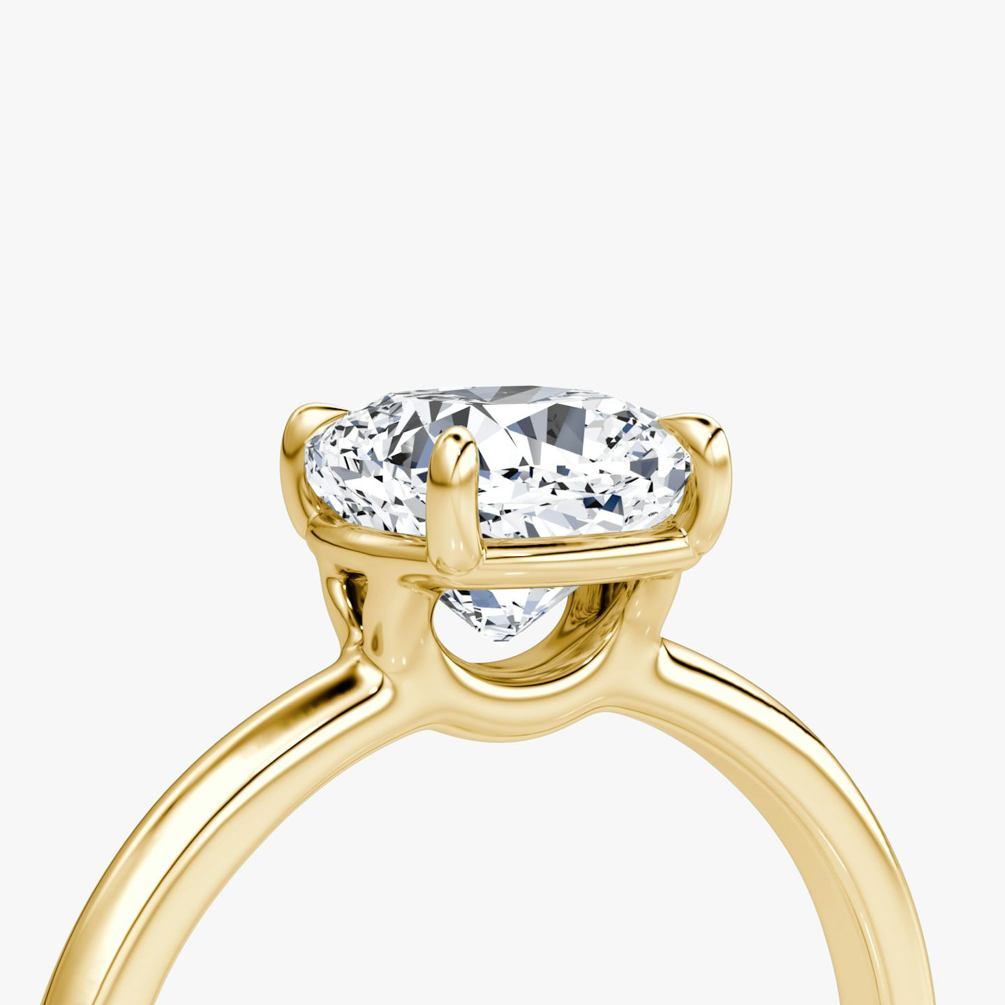 The Signature | Pavé Cushion | 18k | 18k Yellow Gold | Band width: Large | Band: Plain | Setting style: Plain | Diamond orientation: vertical | Carat weight: See full inventory