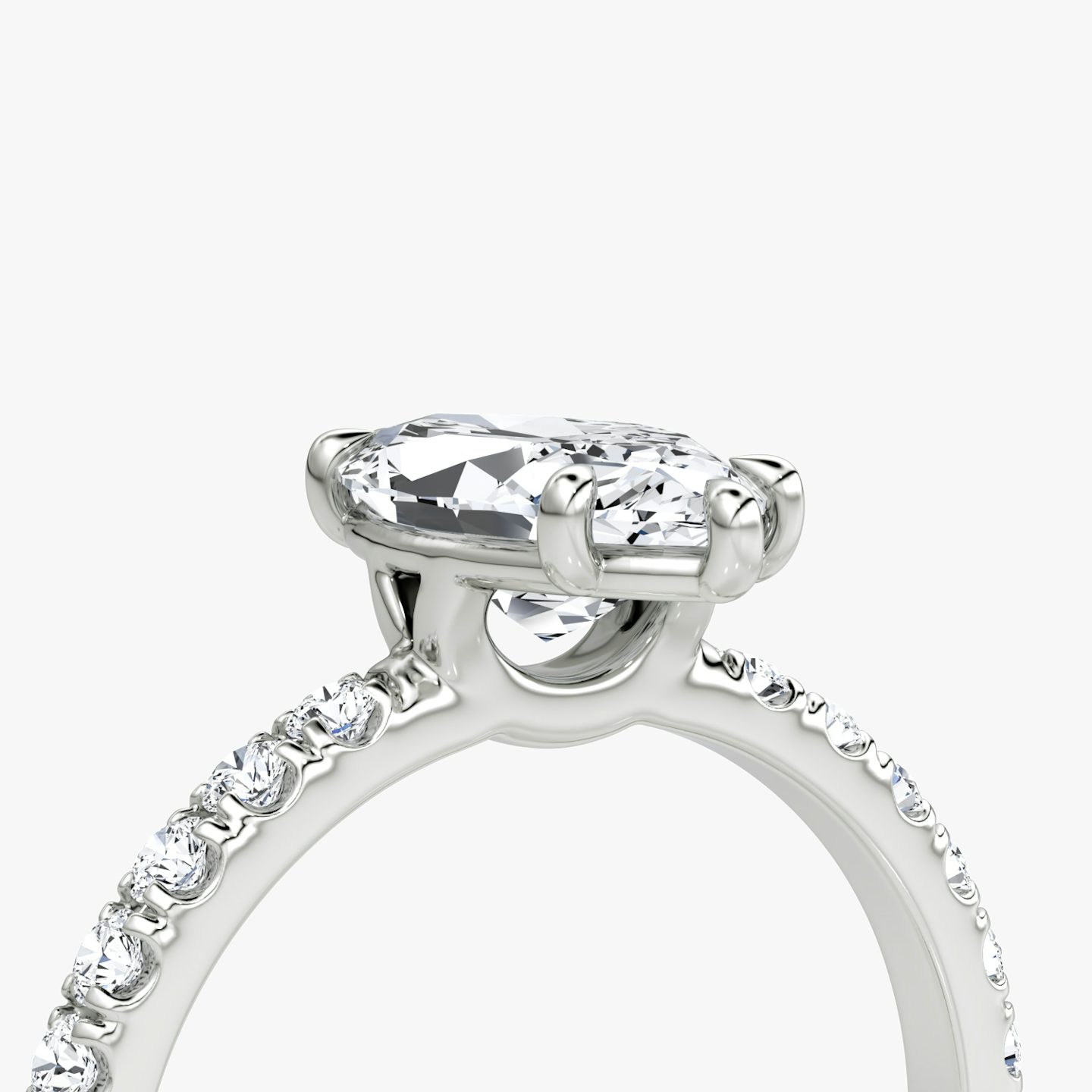 The Signature | Pavé Marquise | 18k | 18k White Gold | Band: Pavé | Band width: Large | Setting style: Plain | Diamond orientation: vertical | Carat weight: See full inventory