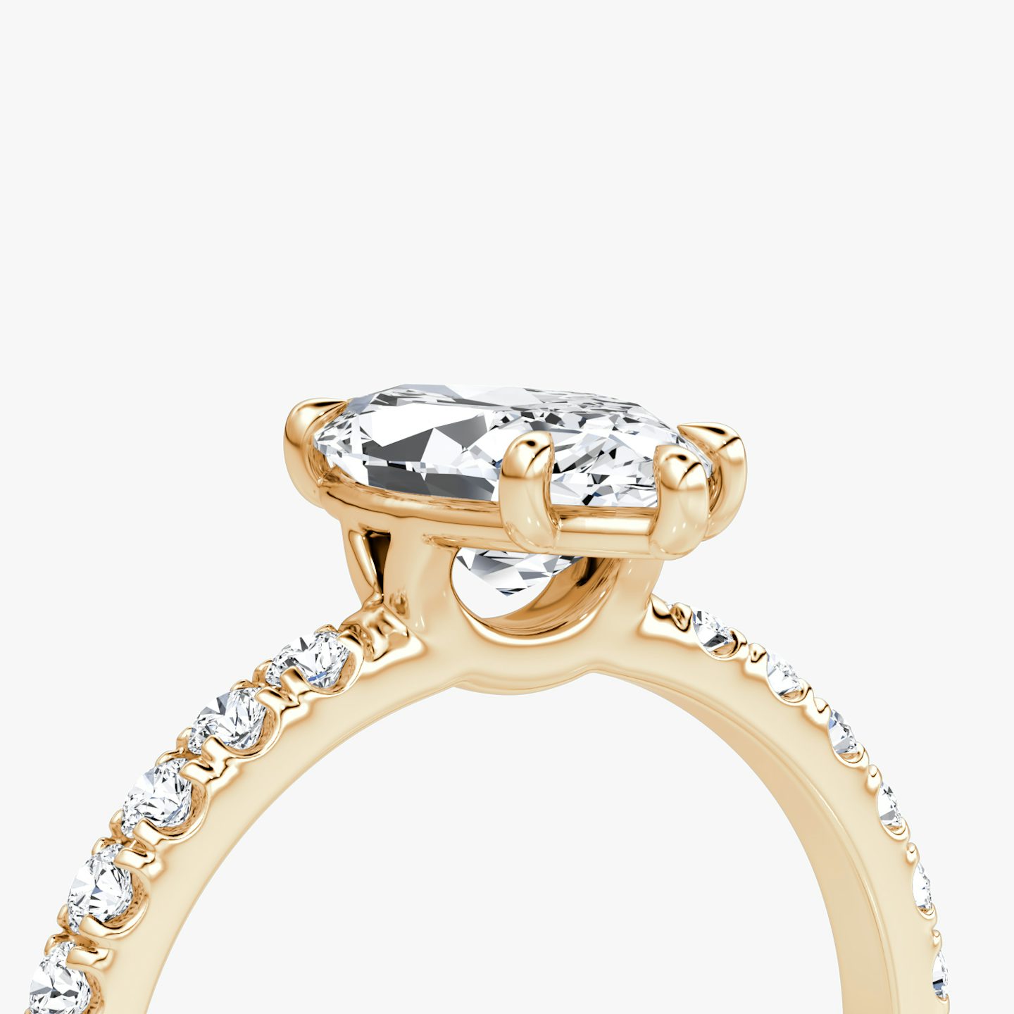 The Signature | Pavé Marquise | 14k | 14k Rose Gold | Band width: Large | Band: Pavé | Setting style: Plain | Diamond orientation: vertical | Carat weight: See full inventory