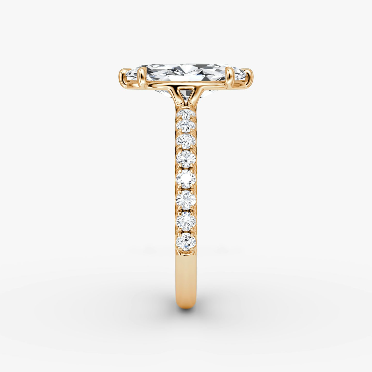 The Signature | Pavé Marquise | 14k | 14k Rose Gold | Band: Pavé | Band width: Large | Setting style: Plain | Diamond orientation: vertical | Carat weight: See full inventory