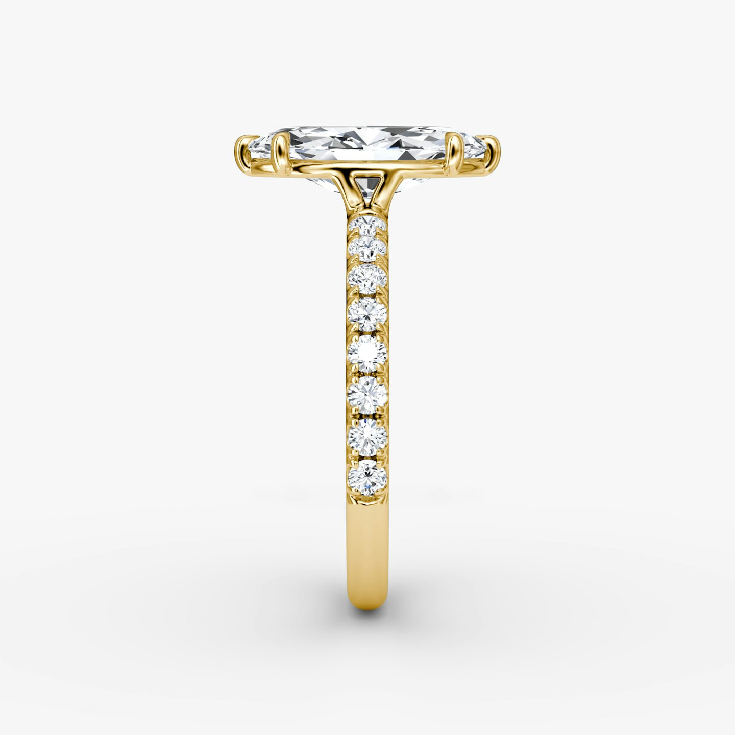The Signature | Pavé Marquise | 18k | 18k Yellow Gold | Band width: Large | Band: Pavé | Setting style: Plain | Diamond orientation: vertical | Carat weight: See full inventory