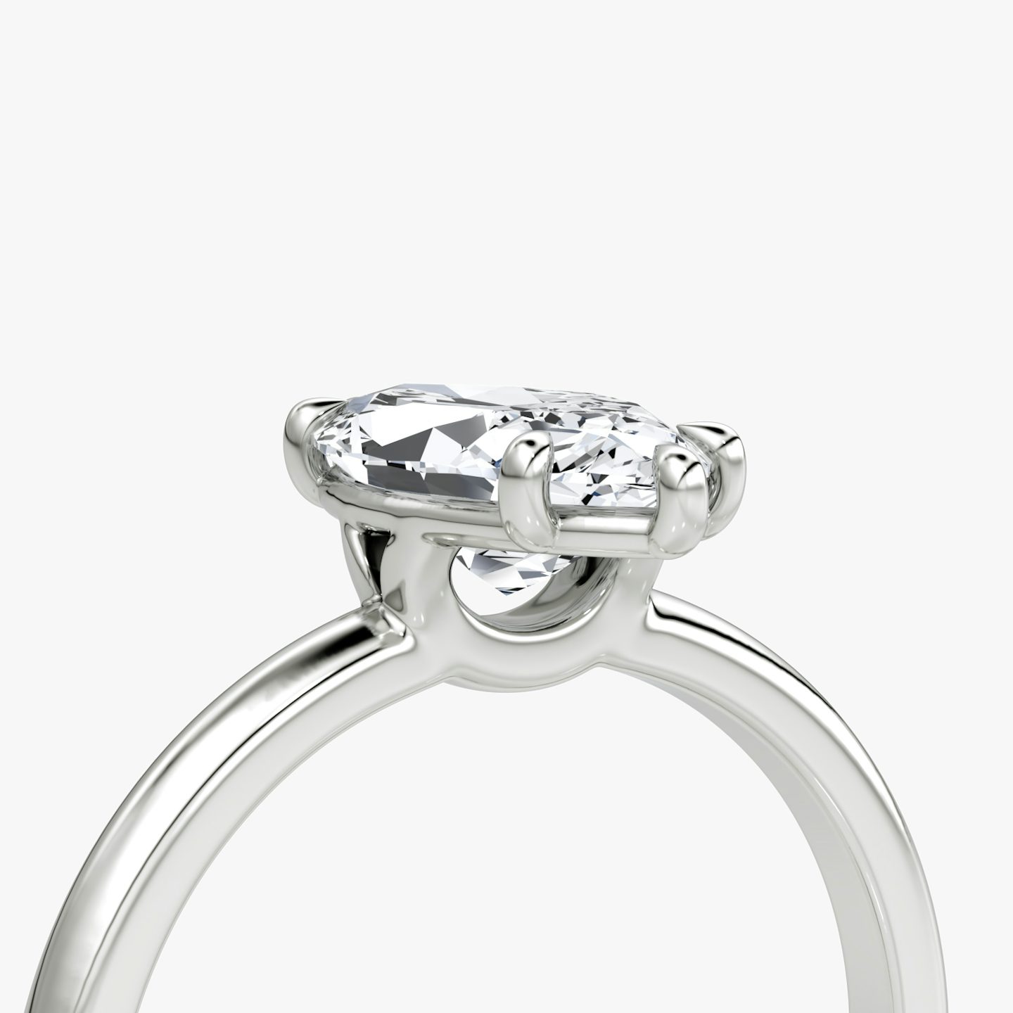 The Signature | Pavé Marquise | 18k | 18k White Gold | Band width: Large | Band: Plain | Setting style: Plain | Diamond orientation: vertical | Carat weight: See full inventory