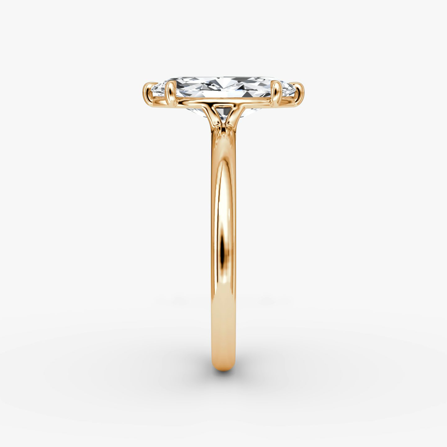 The Signature | Pavé Marquise | 14k | 14k Rose Gold | Band: Plain | Band width: Large | Setting style: Plain | Diamond orientation: vertical | Carat weight: See full inventory