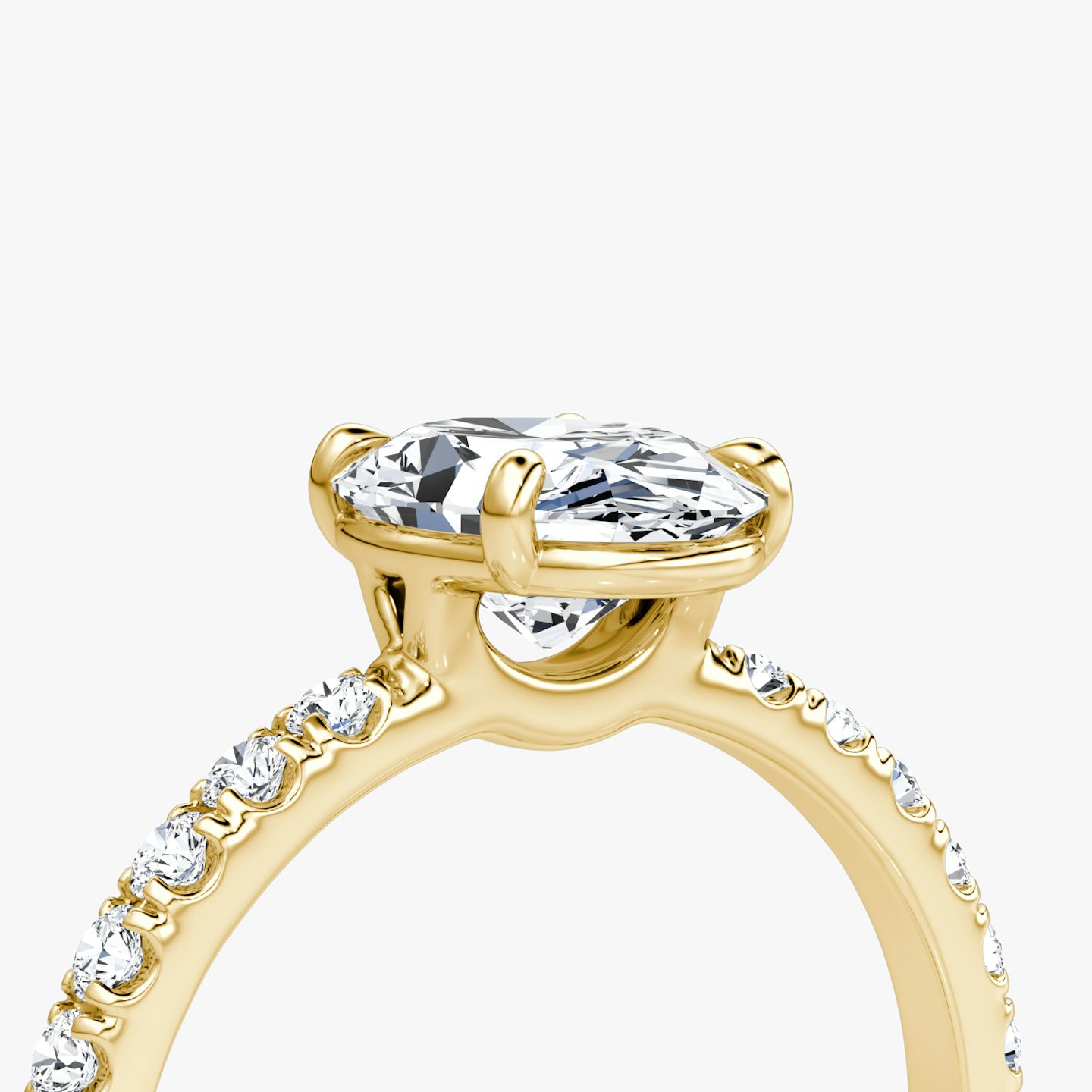 The Signature | Oval | 18k | 18k Yellow Gold | Band: Pavé | Band width: Large | Setting style: Plain | Diamond orientation: vertical | Carat weight: See full inventory