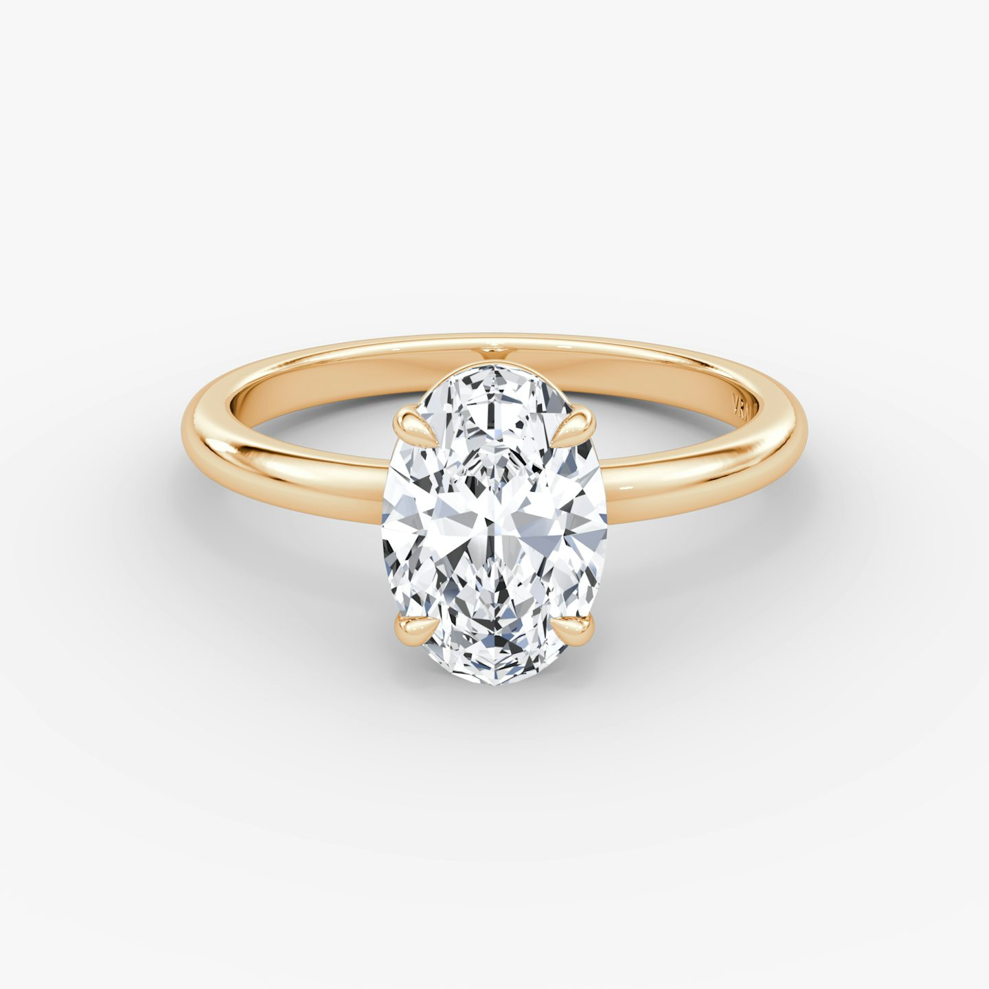 The Signature | Oval | 14k | 14k Rose Gold | Band: Plain | Band width: Large | Setting style: Plain | Diamond orientation: vertical | Carat weight: See full inventory