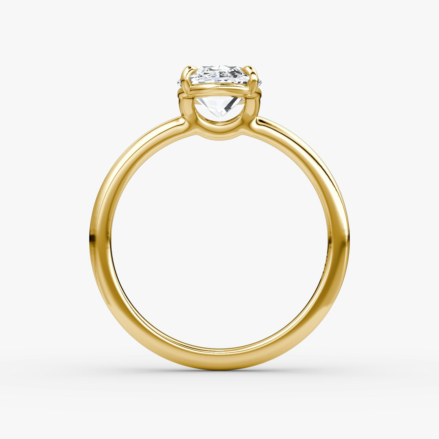 The Signature | Oval | 18k | 18k Yellow Gold | Band: Plain | Band width: Large | Setting style: Plain | Diamond orientation: vertical | Carat weight: See full inventory