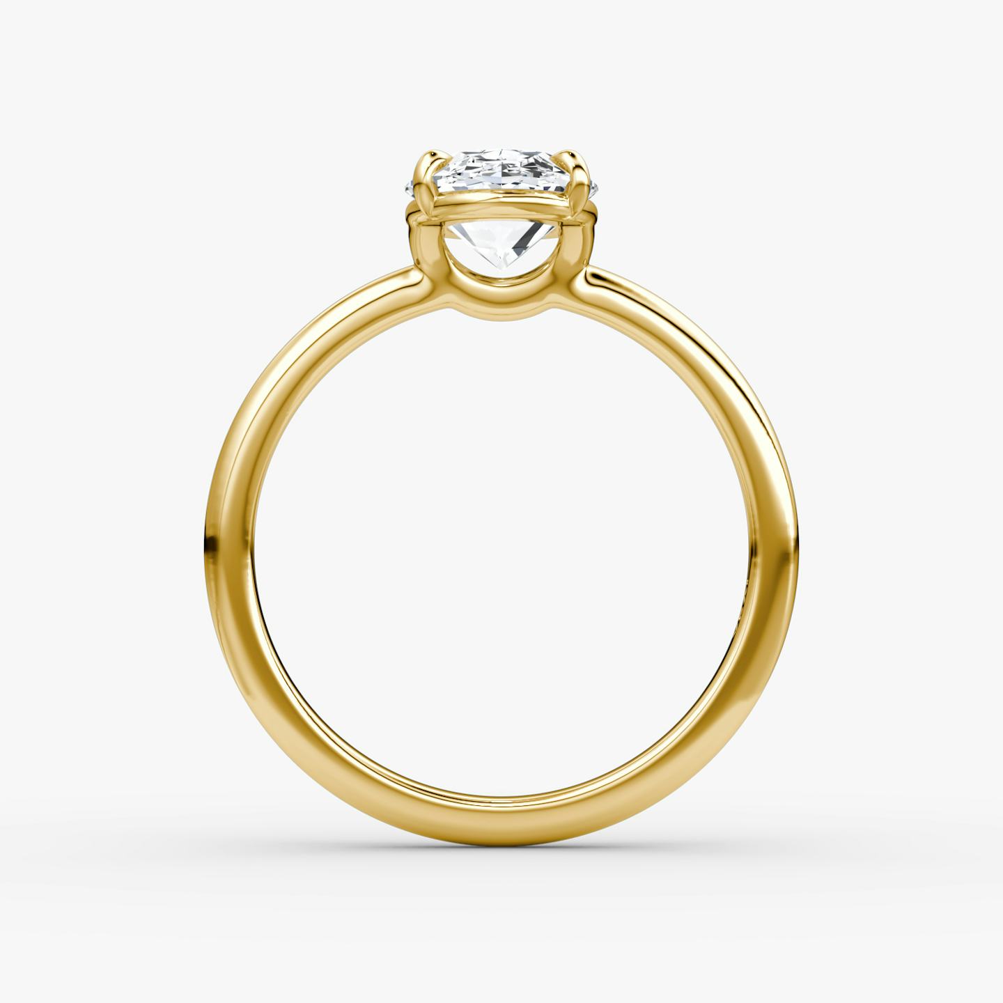 The Signature | Oval | 18k | 18k Yellow Gold | Band width: Large | Band: Plain | Setting style: Plain | Diamond orientation: vertical | Carat weight: See full inventory