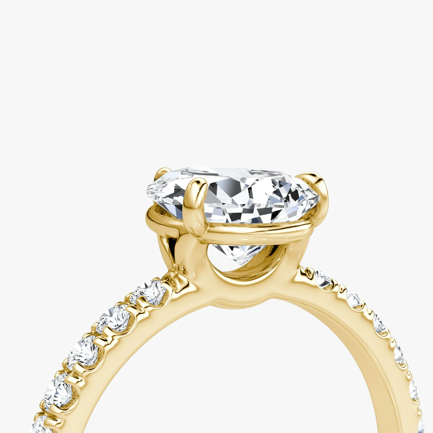 The Signature | Pear | 18k | 18k Yellow Gold | Band: Pavé | Band width: Large | Setting style: Plain | Diamond orientation: vertical | Carat weight: See full inventory