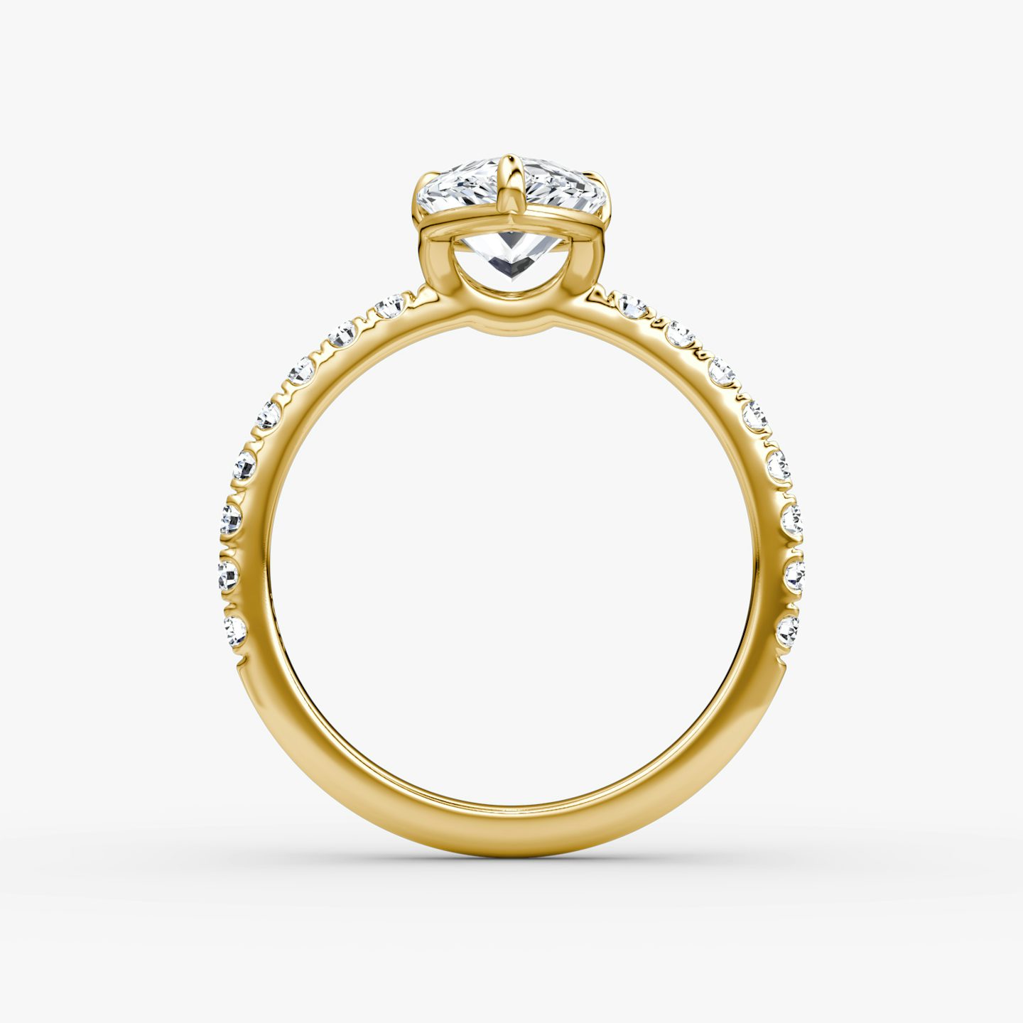 The Signature | Pear | 18k | 18k Yellow Gold | Band width: Large | Band: Pavé | Setting style: Plain | Diamond orientation: vertical | Carat weight: See full inventory