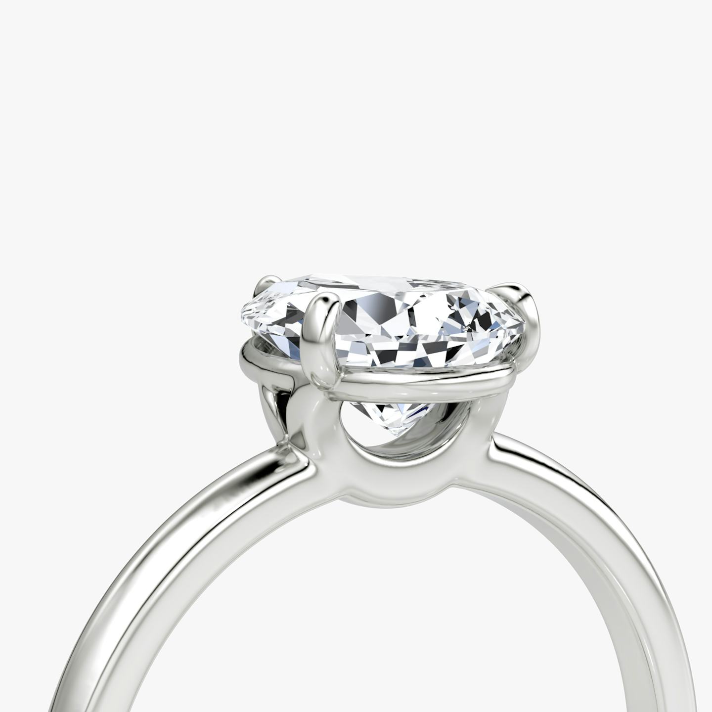 The Signature | Pear | 18k | 18k White Gold | Band width: Large | Band: Plain | Setting style: Plain | Diamond orientation: vertical | Carat weight: See full inventory