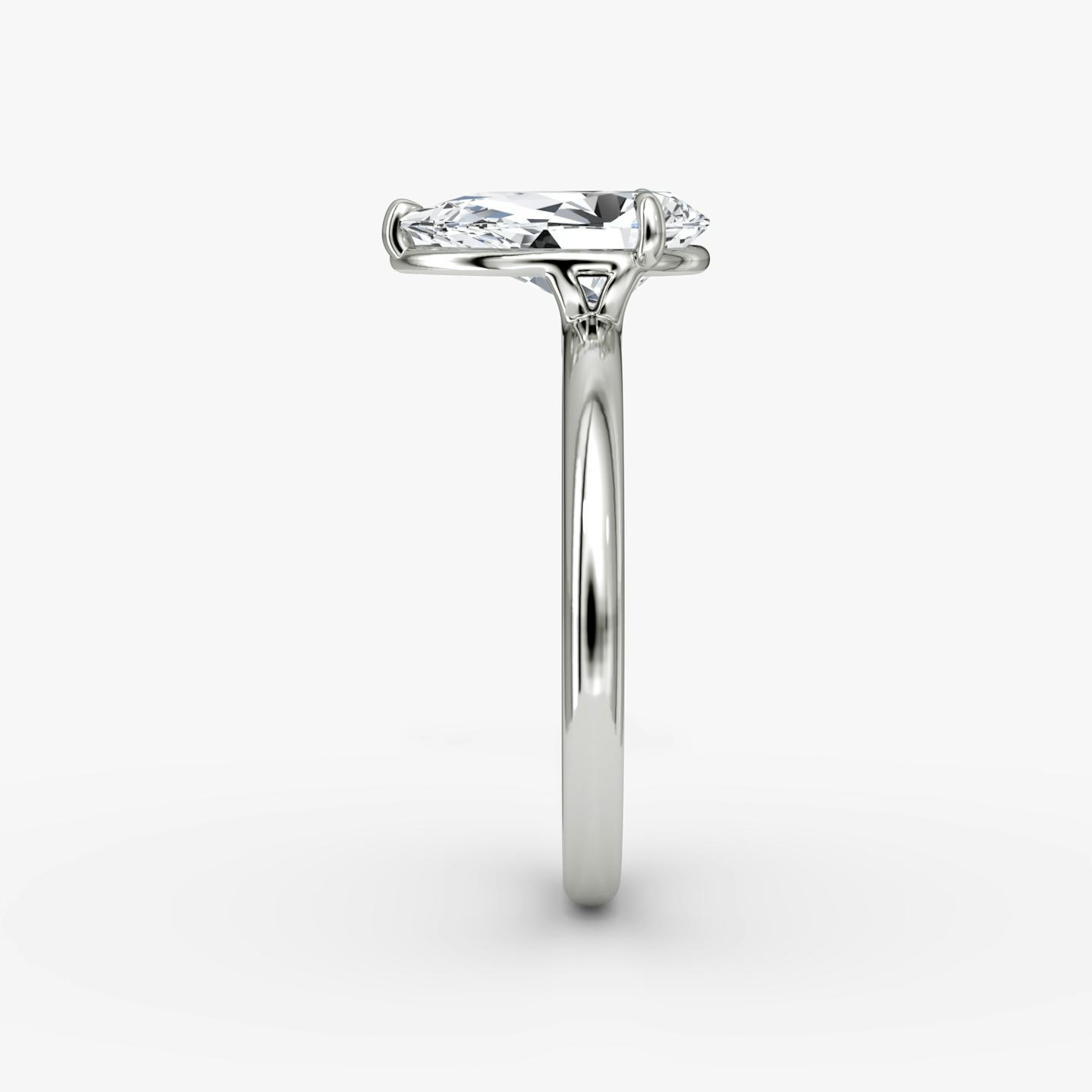 The Signature | Pear | Platinum | Band width: Large | Band: Plain | Setting style: Plain | Diamond orientation: vertical | Carat weight: See full inventory