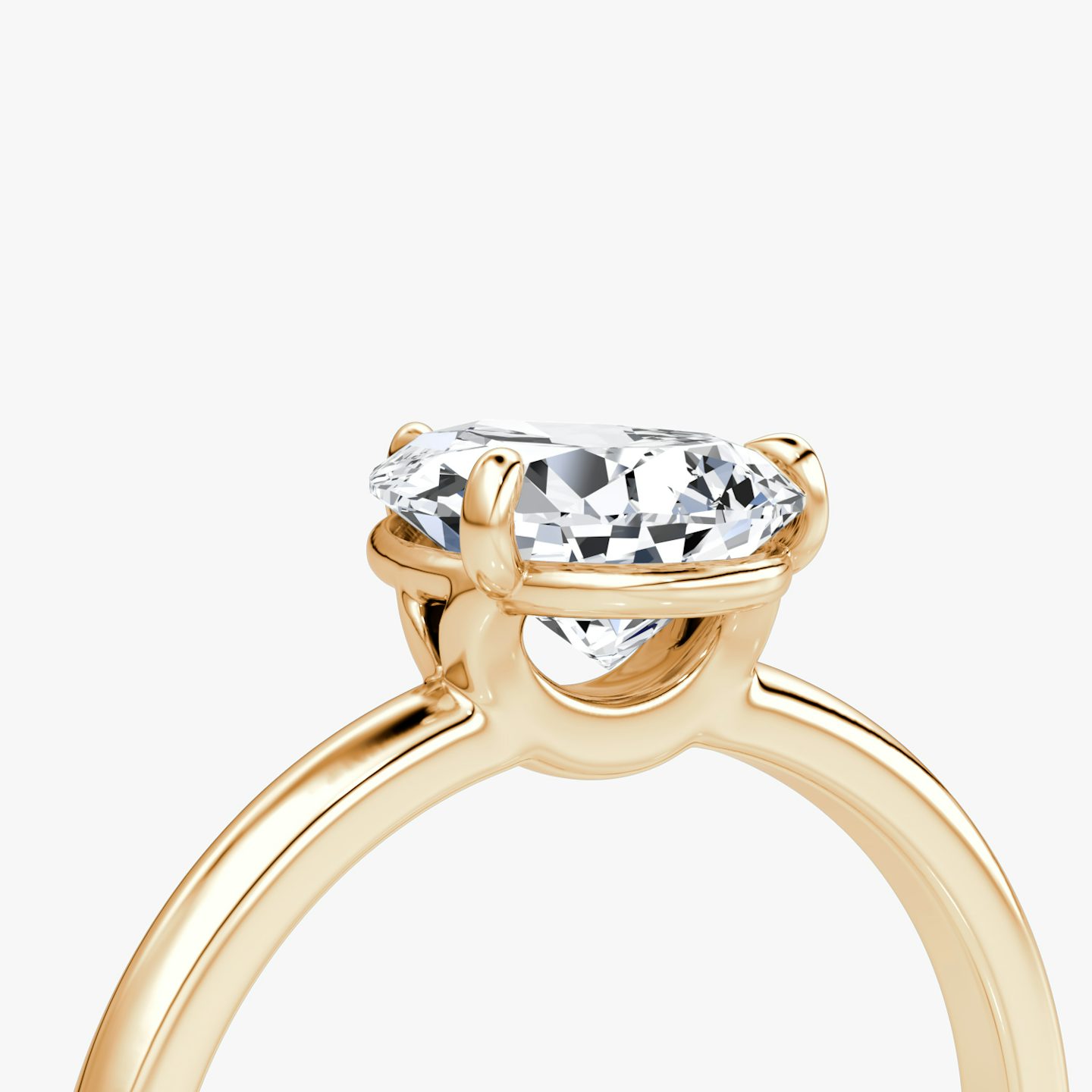 The Signature | Pear | 14k | 14k Rose Gold | Band: Plain | Band width: Large | Setting style: Plain | Diamond orientation: vertical | Carat weight: See full inventory