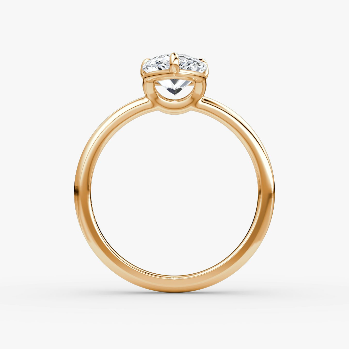 The Signature | Pear | 14k | 14k Rose Gold | Band: Plain | Band width: Large | Setting style: Plain | Diamond orientation: vertical | Carat weight: See full inventory