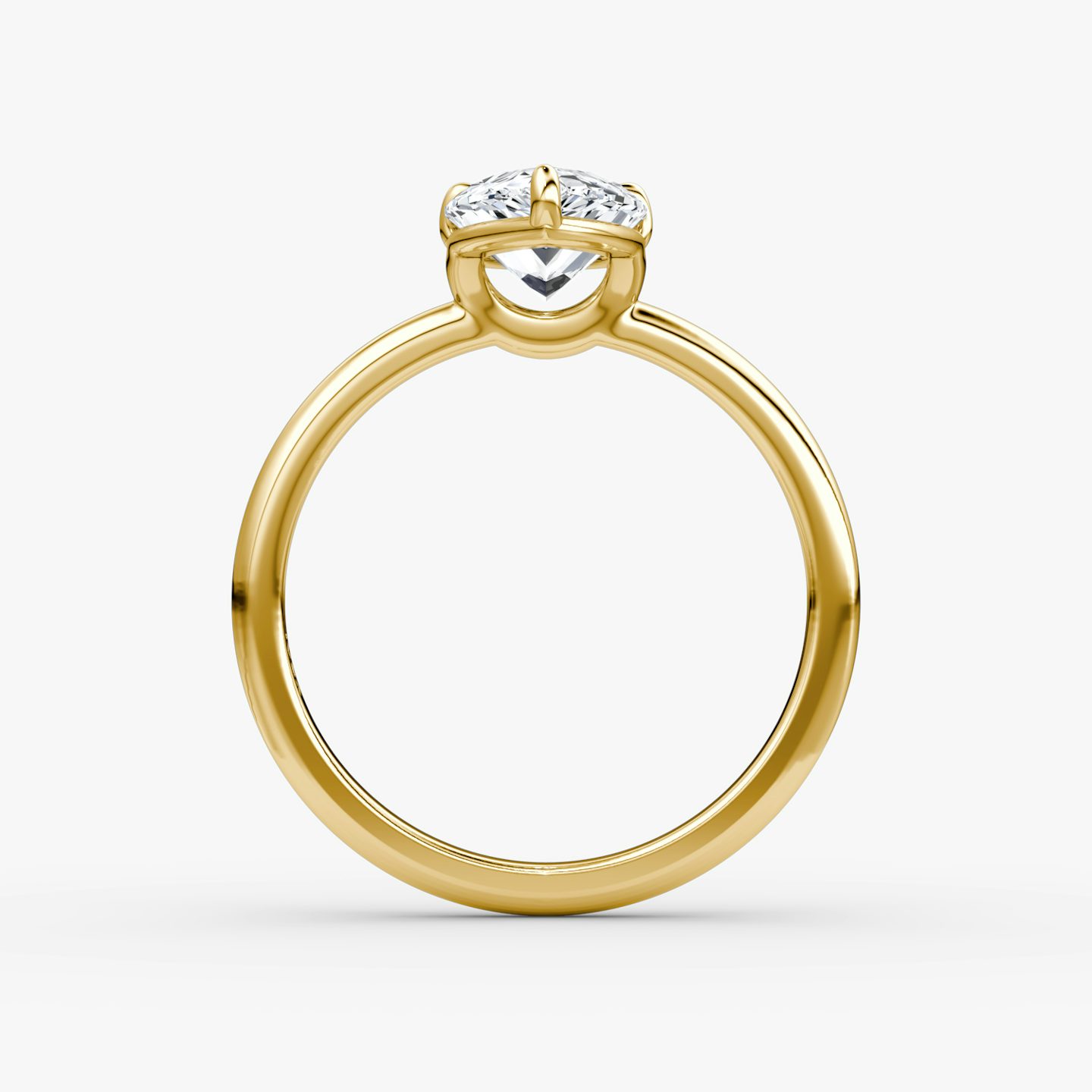 The Signature | Pear | 18k | 18k Yellow Gold | Band: Plain | Band width: Large | Setting style: Plain | Diamond orientation: vertical | Carat weight: See full inventory