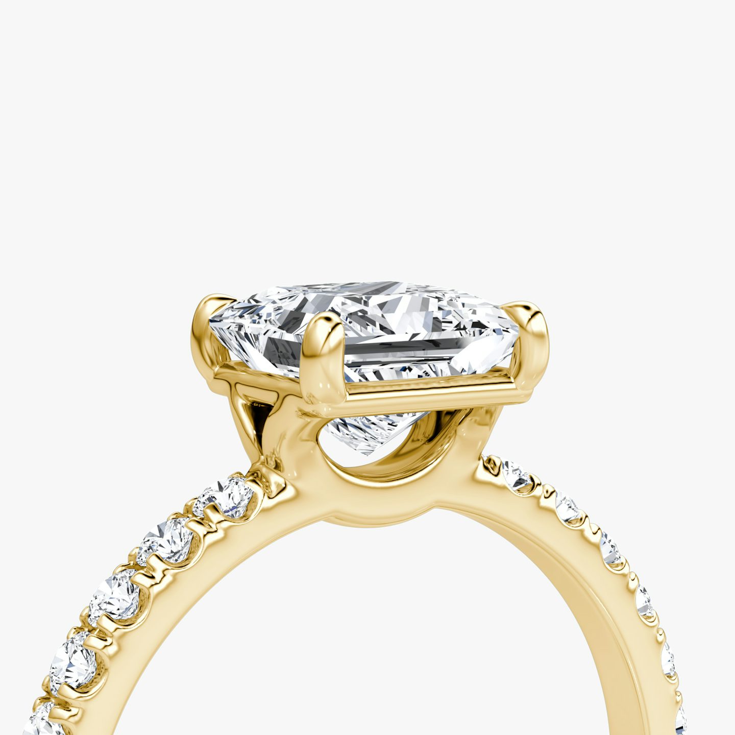 The Signature | Princess | 18k | 18k Yellow Gold | Band width: Large | Band: Pavé | Setting style: Plain | Diamond orientation: vertical | Carat weight: See full inventory