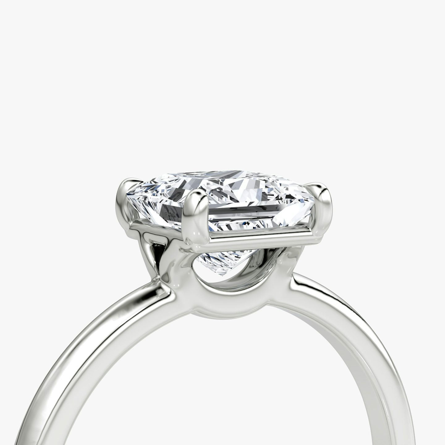 The Signature | Princess | 18k | 18k White Gold | Band: Plain | Band width: Large | Setting style: Plain | Diamond orientation: vertical | Carat weight: See full inventory