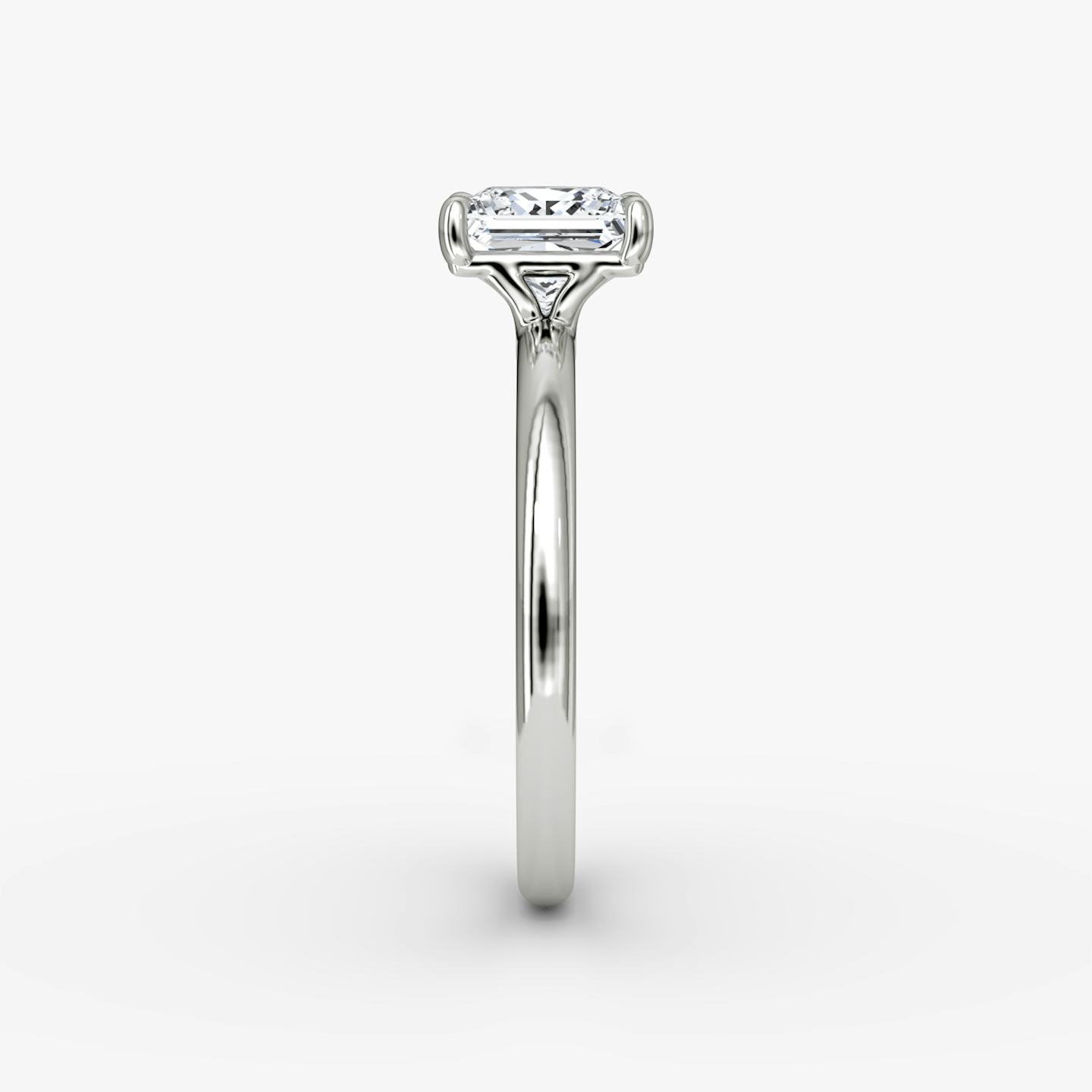 The Signature | Princess | 18k | 18k White Gold | Band width: Large | Band: Plain | Setting style: Plain | Diamond orientation: vertical | Carat weight: See full inventory