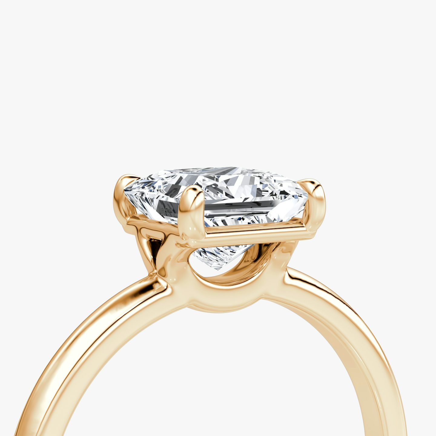 The Signature | Princess | 14k | 14k Rose Gold | Band: Plain | Band width: Large | Setting style: Plain | Diamond orientation: vertical | Carat weight: See full inventory