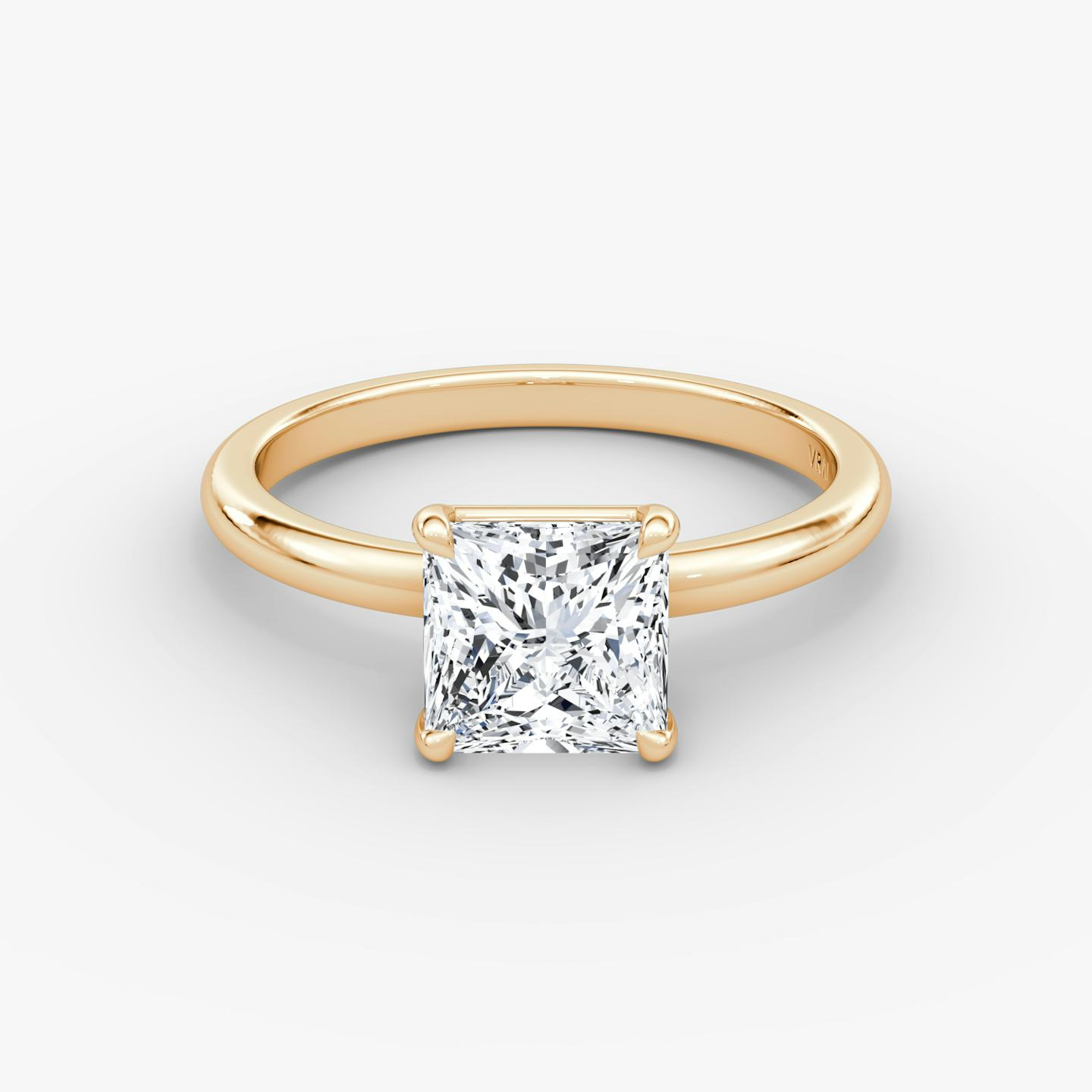 The Signature | Princess | 14k | 14k Rose Gold | Band width: Large | Band: Plain | Setting style: Plain | Diamond orientation: vertical | Carat weight: See full inventory