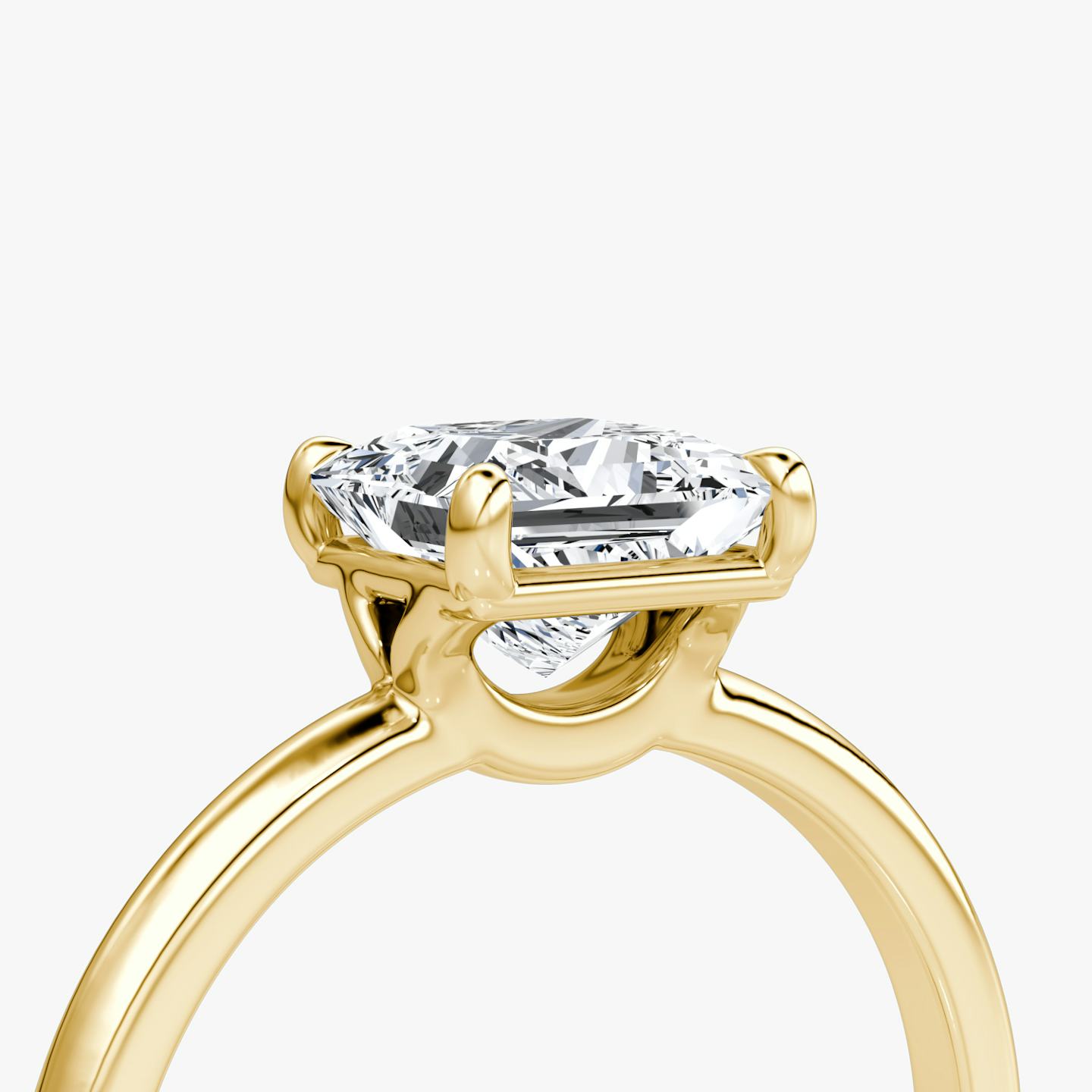 The Signature | Princess | 18k | 18k Yellow Gold | Band width: Large | Band: Plain | Setting style: Plain | Diamond orientation: vertical | Carat weight: See full inventory