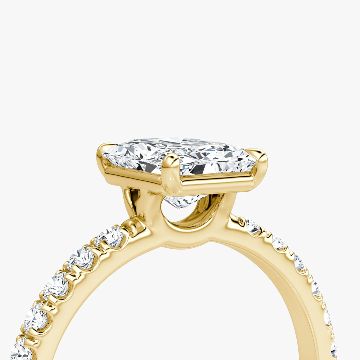 The Signature | Radiant | 18k | 18k Yellow Gold | Band: Pavé | Band width: Large | Setting style: Plain | Diamond orientation: vertical | Carat weight: See full inventory
