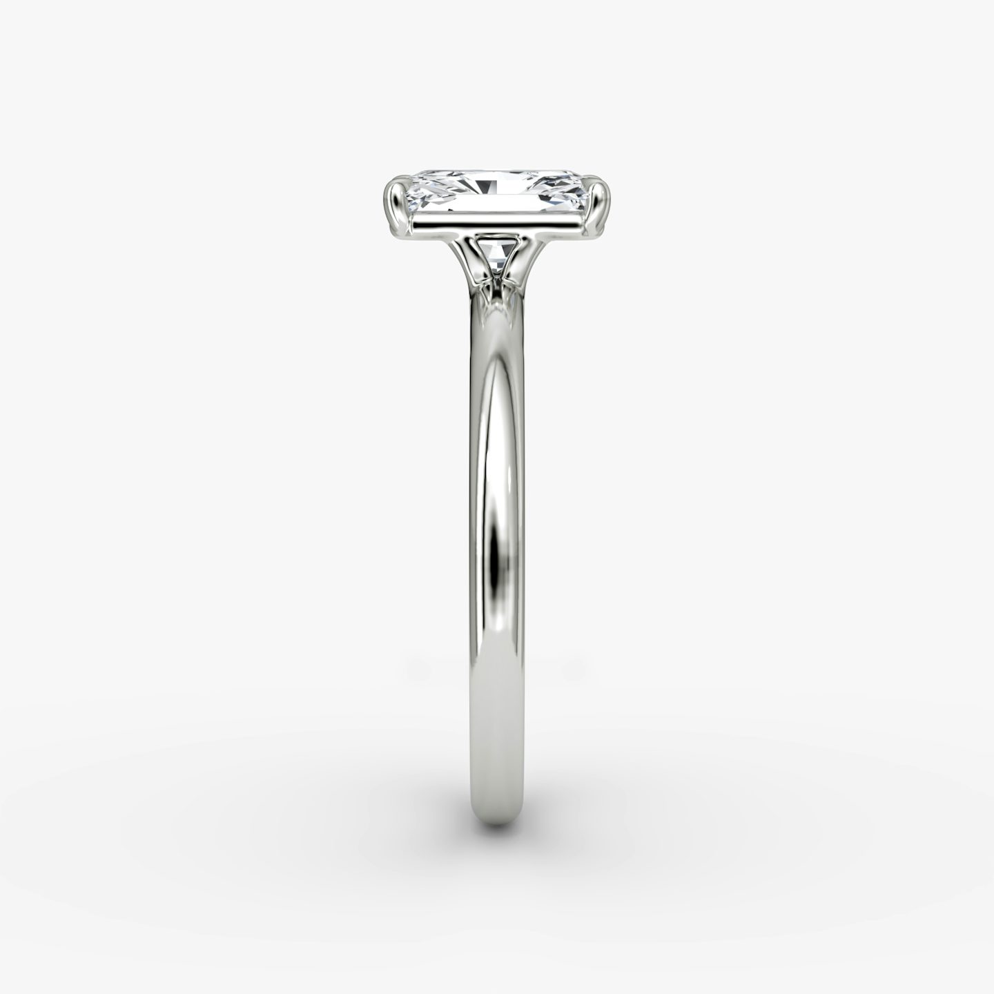 The Signature | Radiant | 18k | 18k White Gold | Band: Plain | Band width: Large | Setting style: Plain | Diamond orientation: vertical | Carat weight: See full inventory