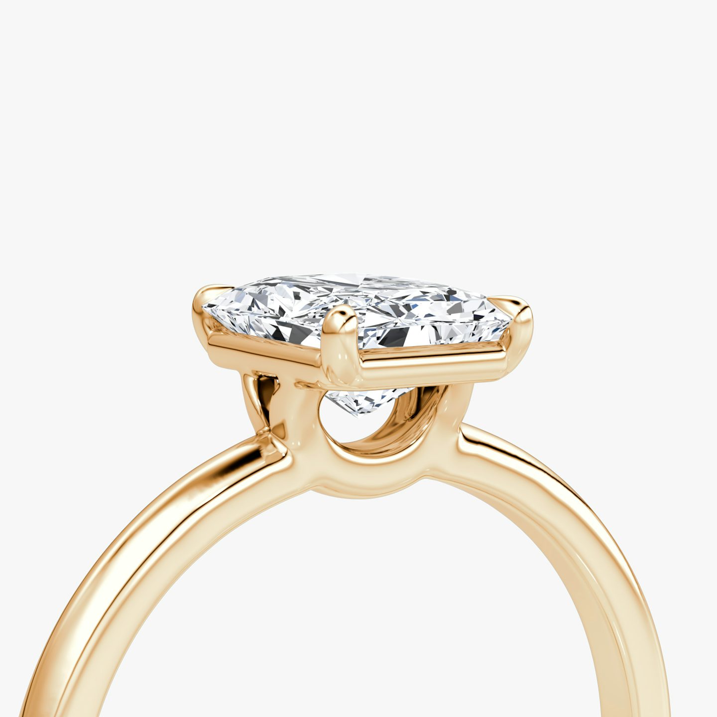 The Signature | Radiant | 14k | 14k Rose Gold | Band width: Large | Band: Plain | Setting style: Plain | Diamond orientation: vertical | Carat weight: See full inventory