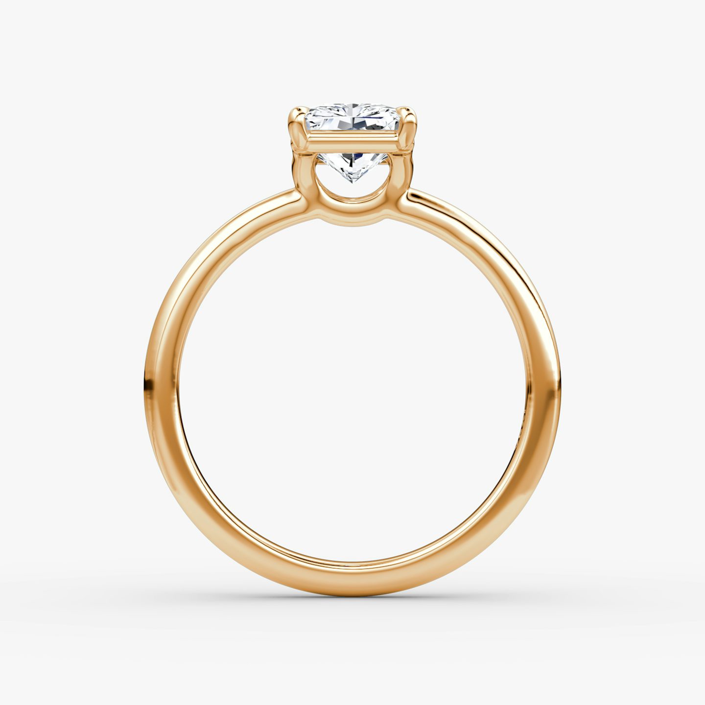 The Signature | Radiant | 14k | 14k Rose Gold | Band: Plain | Band width: Large | Setting style: Plain | Diamond orientation: vertical | Carat weight: See full inventory