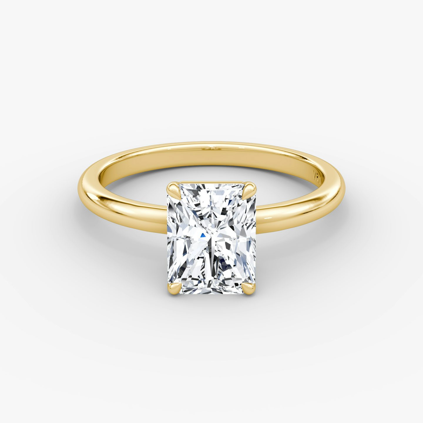The Signature | Radiant | 18k | 18k Yellow Gold | Band: Plain | Band width: Large | Setting style: Plain | Diamond orientation: vertical | Carat weight: See full inventory